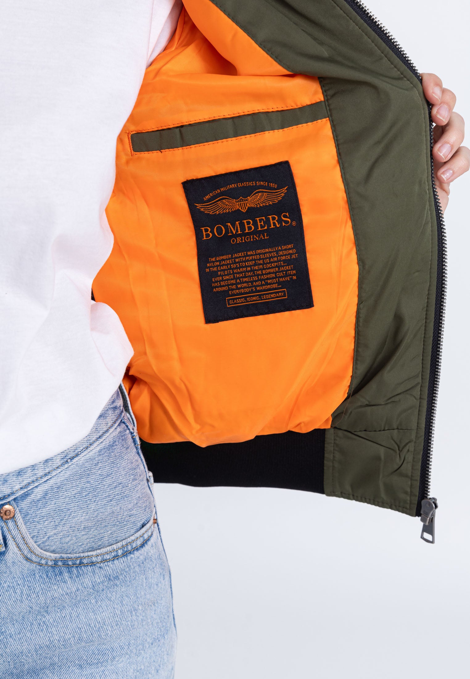 Max W bomber jacket in kaki Jackets Bombers Original