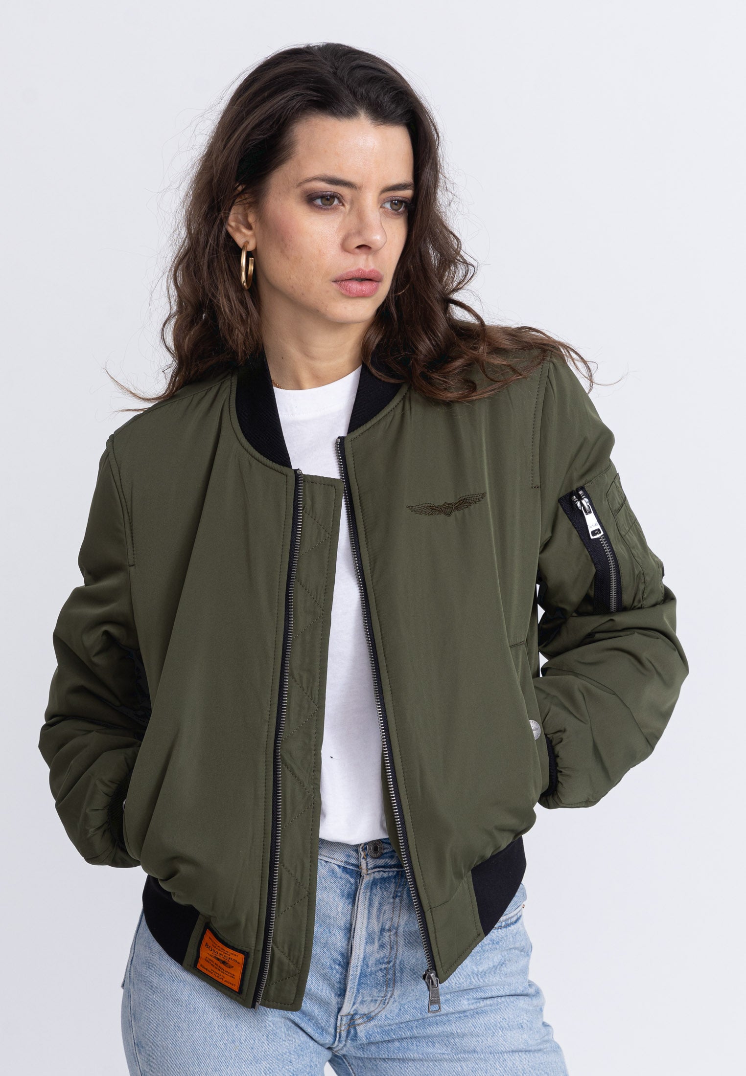 Max W bomber jacket in kaki Jackets Bombers Original