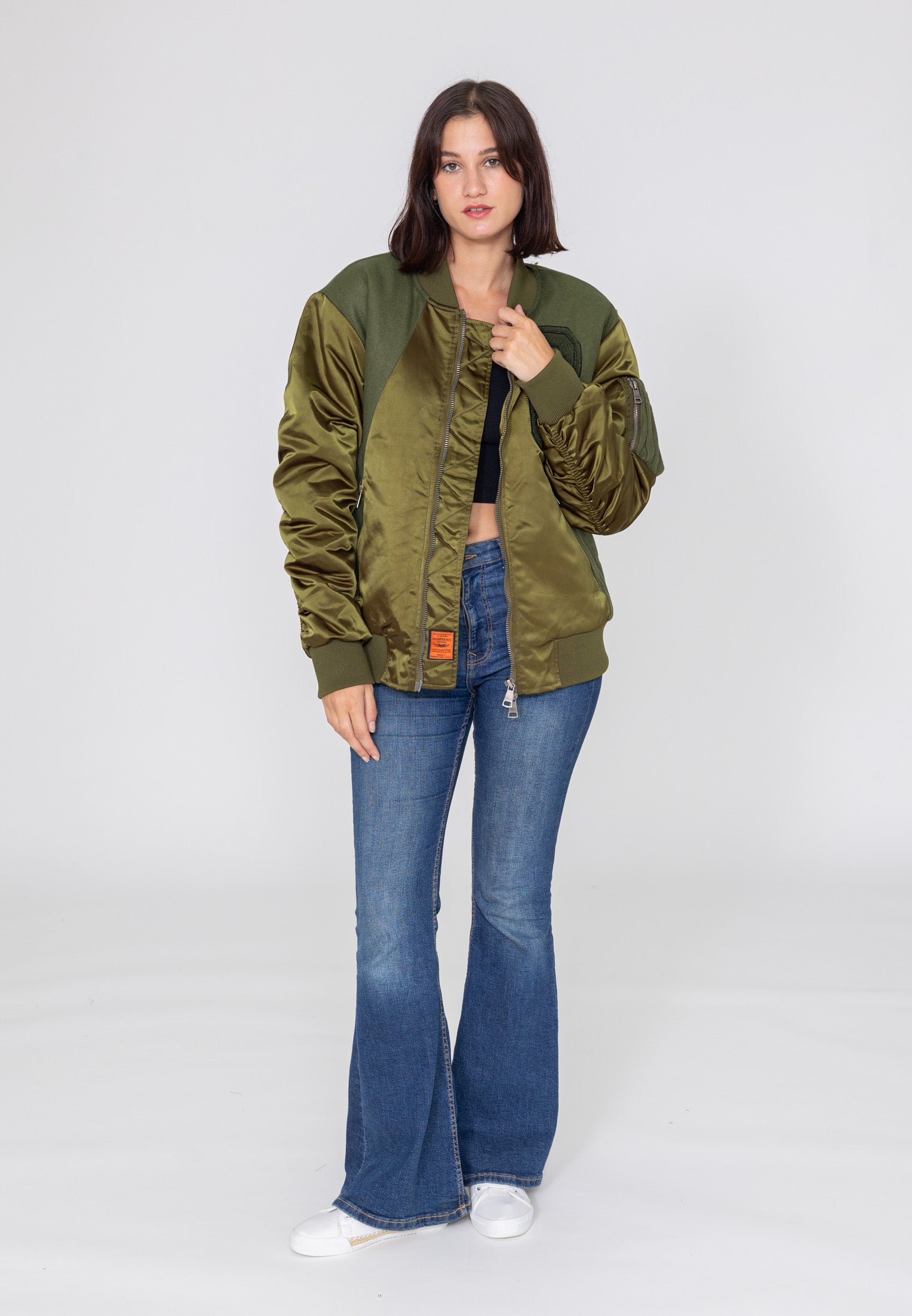 Nabari U bomber jacket in kaki Jackets Bombers Original