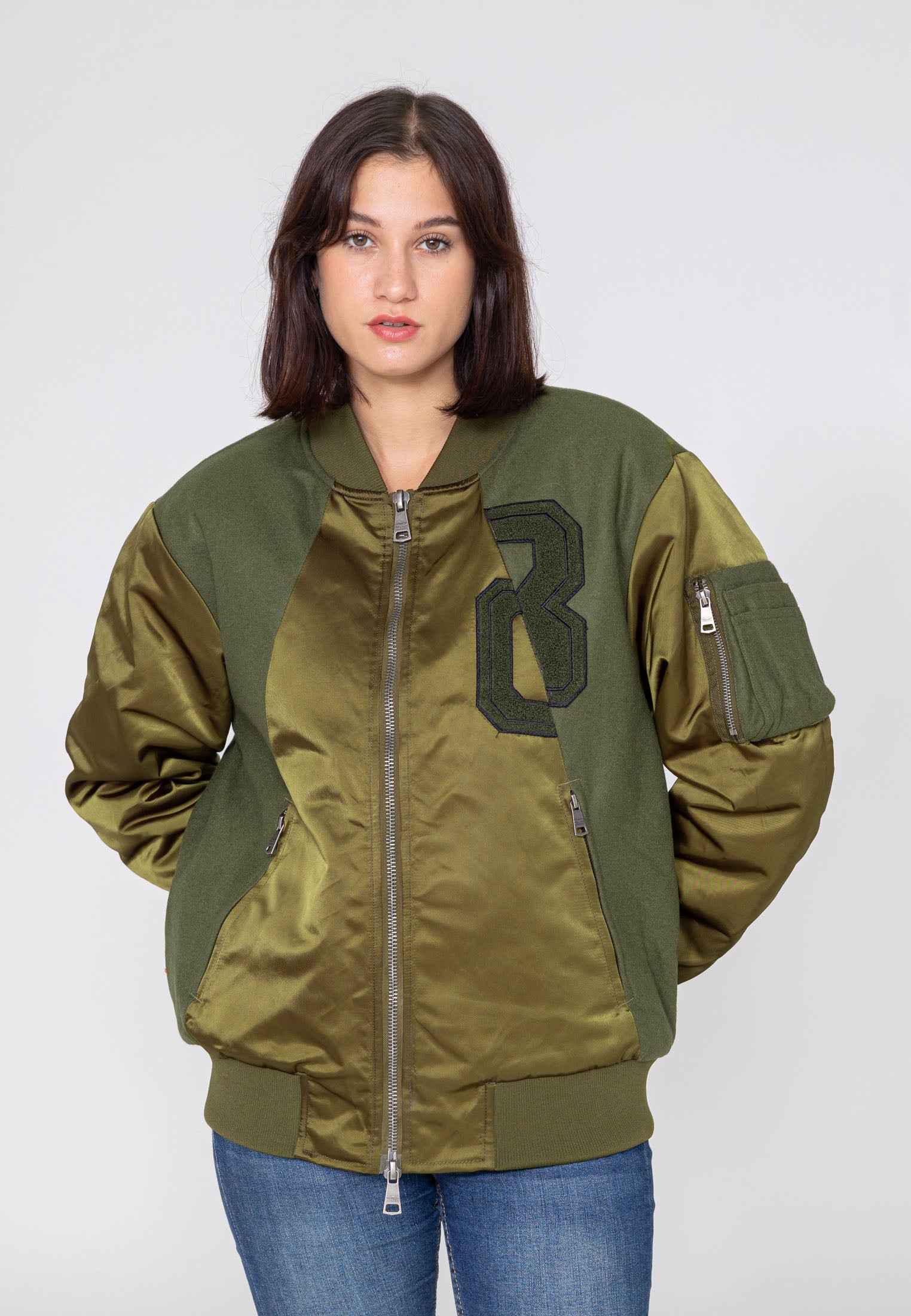 Nabari U bomber jacket in kaki Jackets Bombers Original