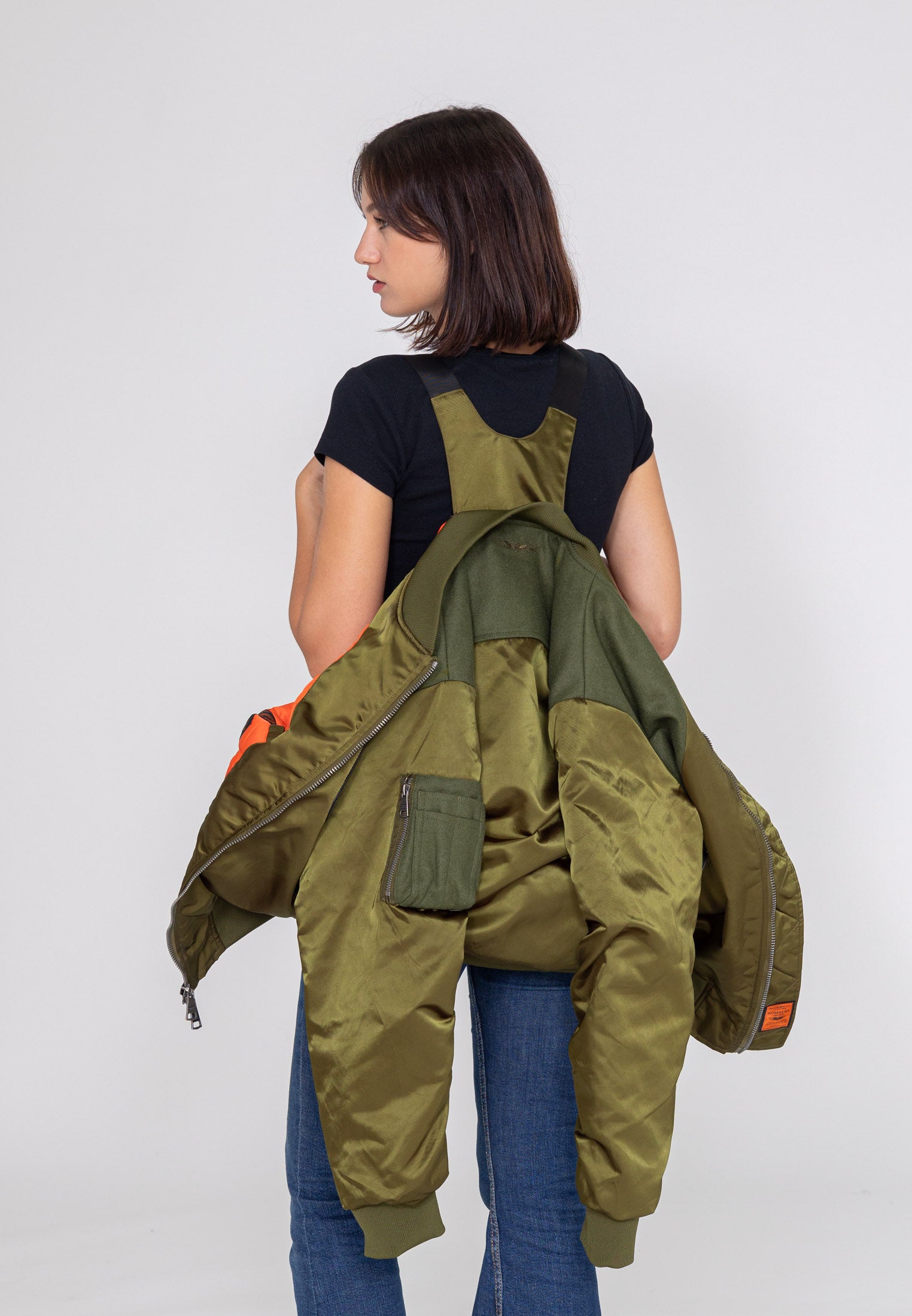 Nabari U bomber jacket in kaki Jackets Bombers Original