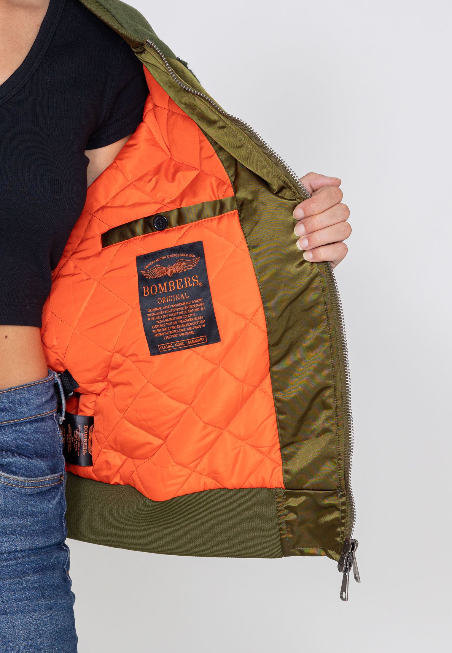 Nabari U bomber jacket in kaki Jackets Bombers Original