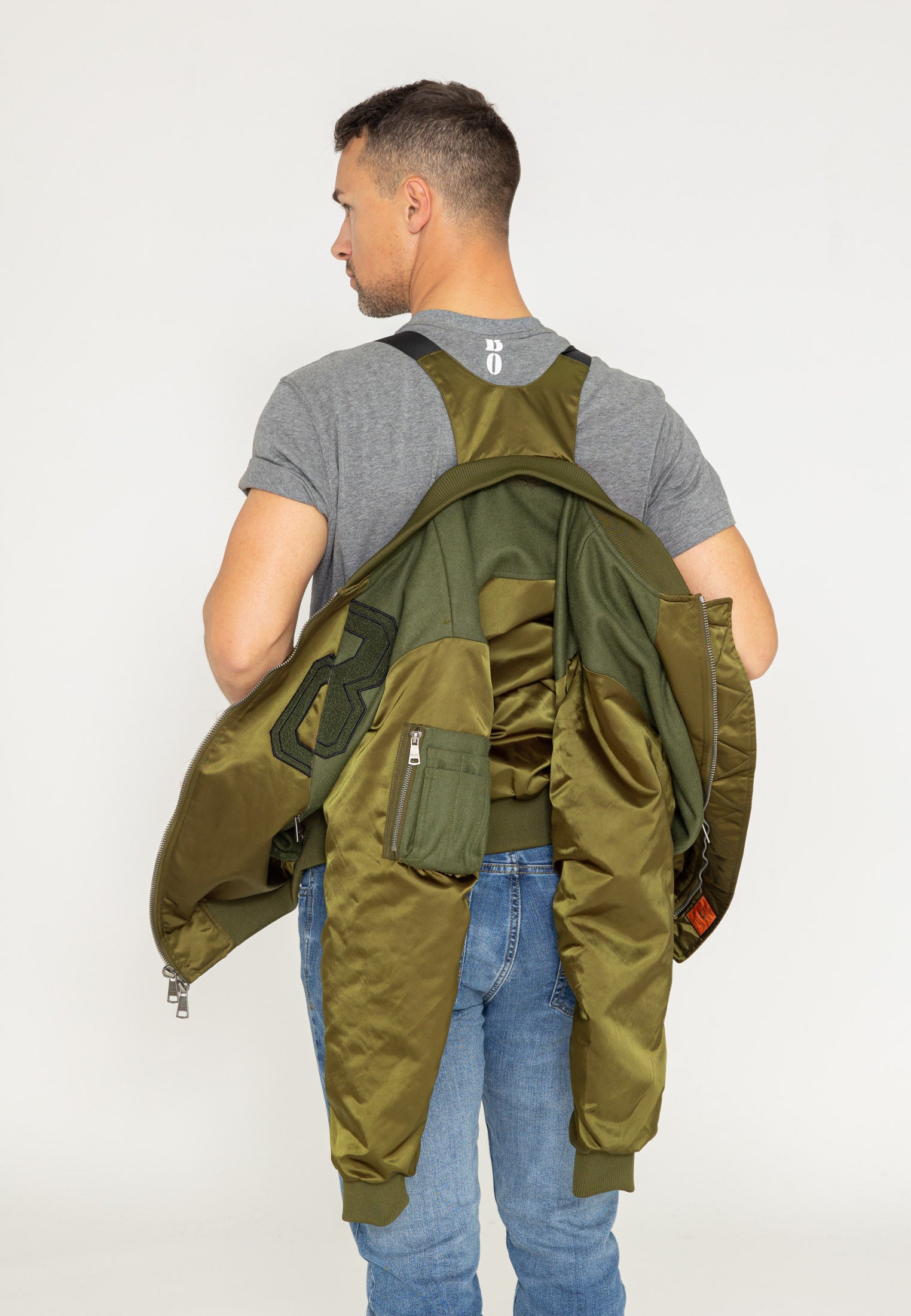 Nabari U bomber jacket in kaki Jackets Bombers Original