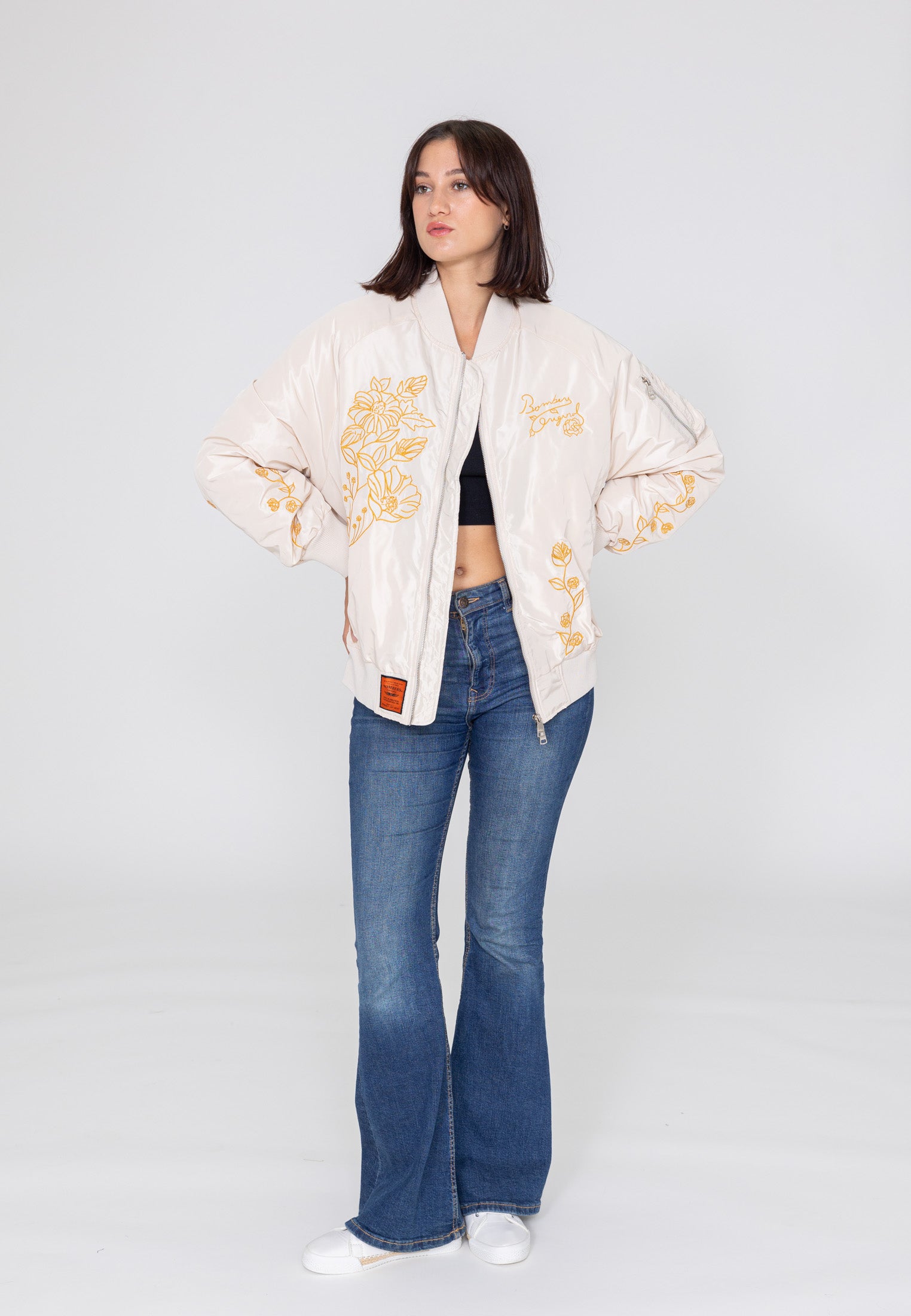 Princess W bomber jacket in Cream Jackets Bombers Original