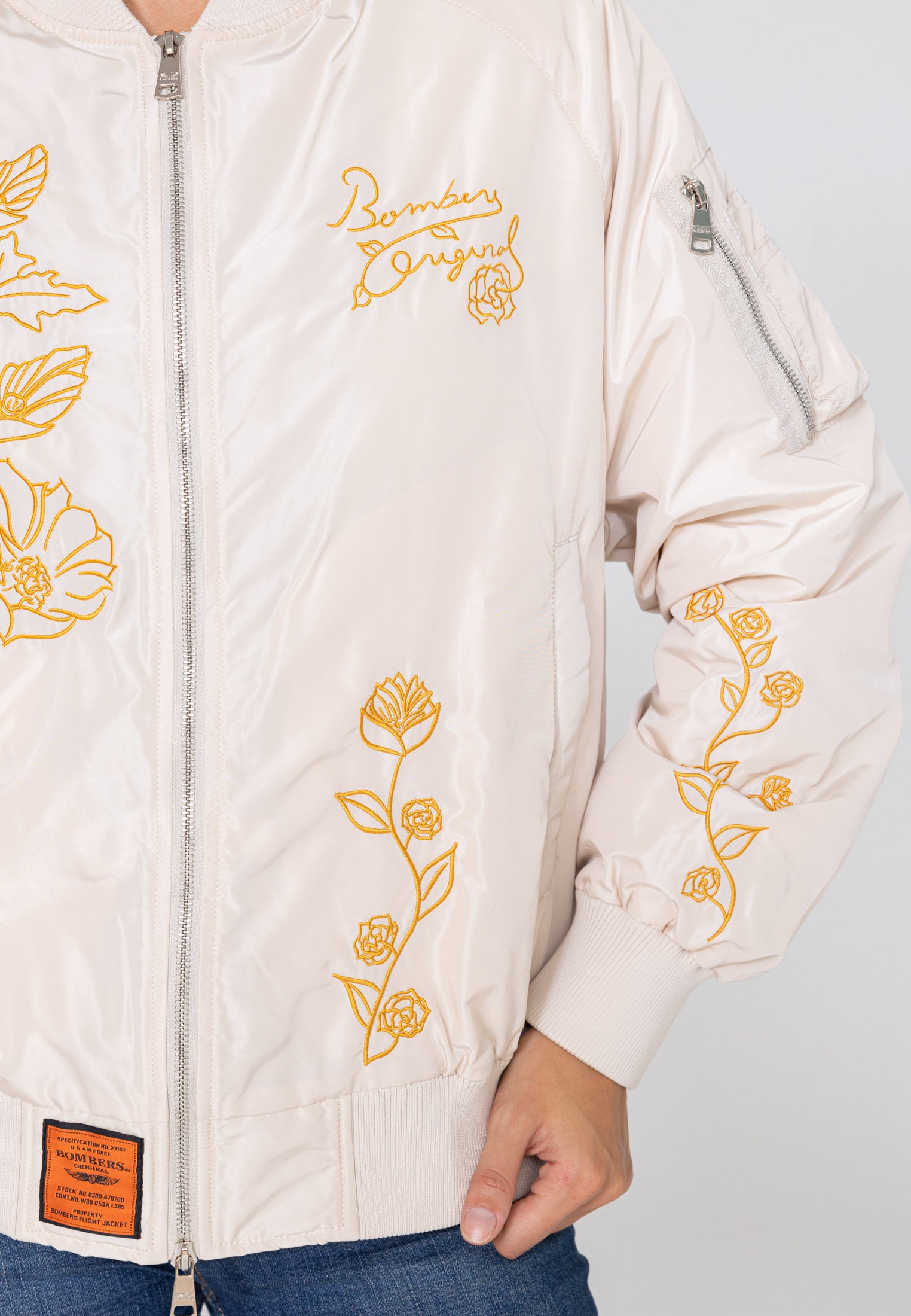 Princess W bomber jacket in Cream Jackets Bombers Original