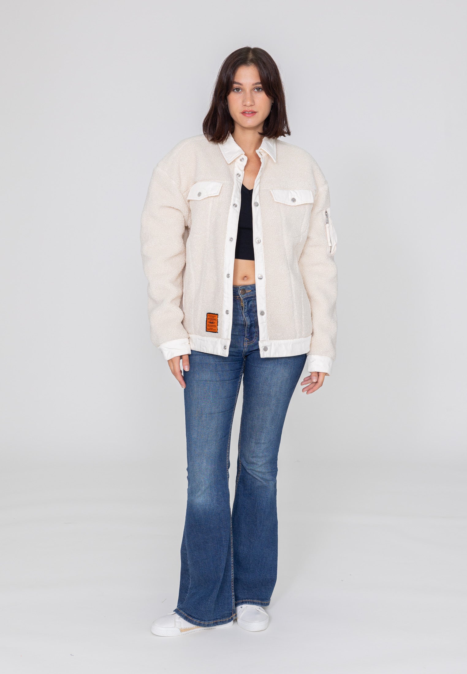 Saratoga U Sherpa jacket in Cream Jackets Bombers Original