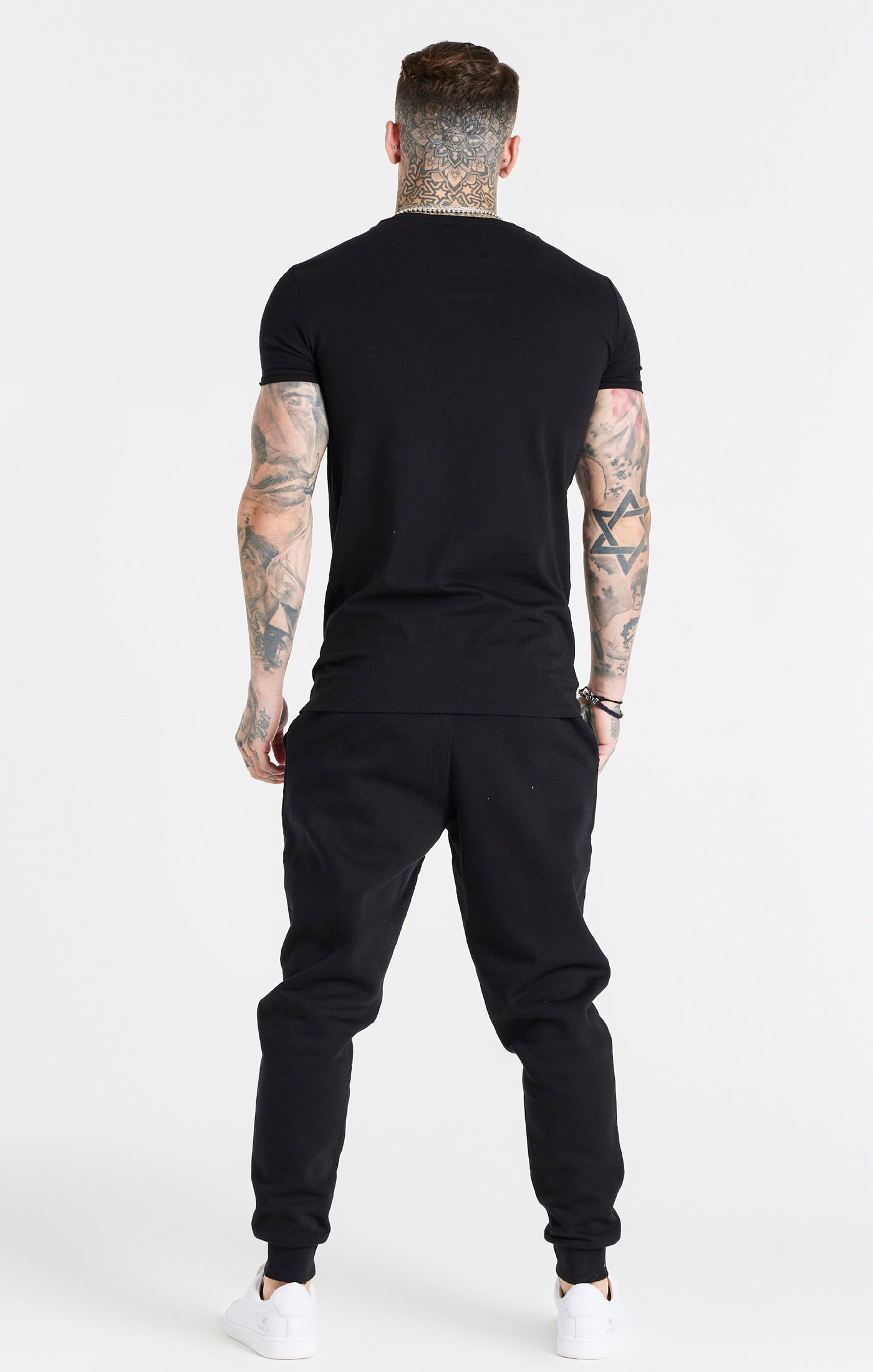 Essential Cuffed Jogger in Black Pants SikSilk