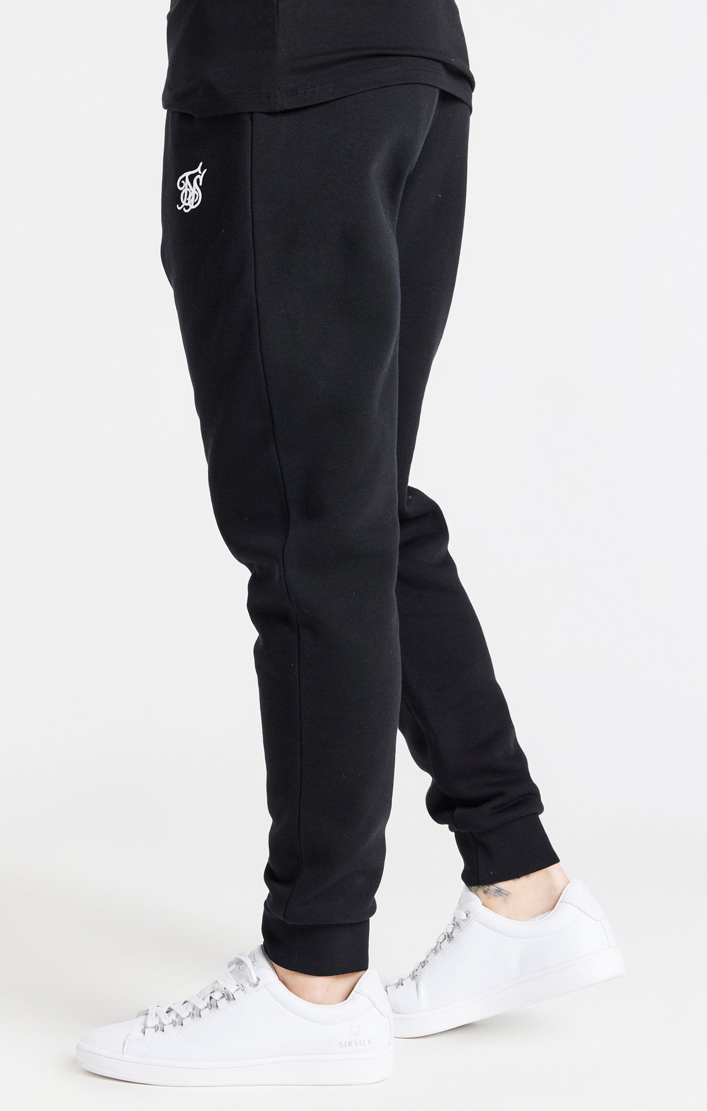 Essential Cuffed Jogger in Black Pants SikSilk