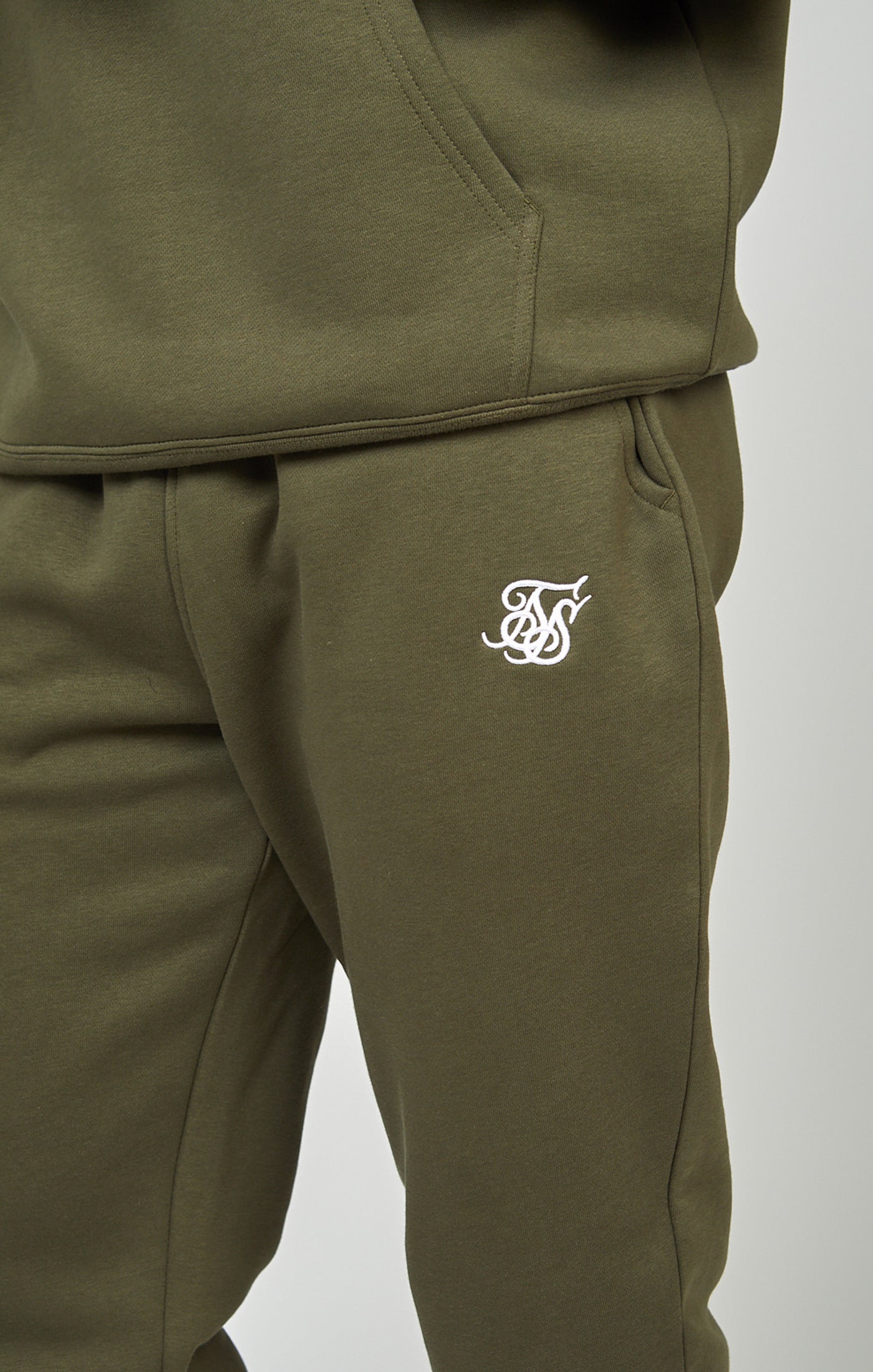 Essential Cuffed Jogger in Khaki Pants SikSilk