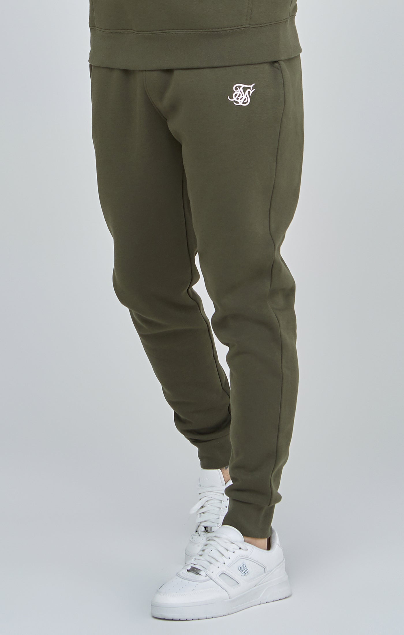 Essential Cuffed Jogger in Khaki Pants SikSilk
