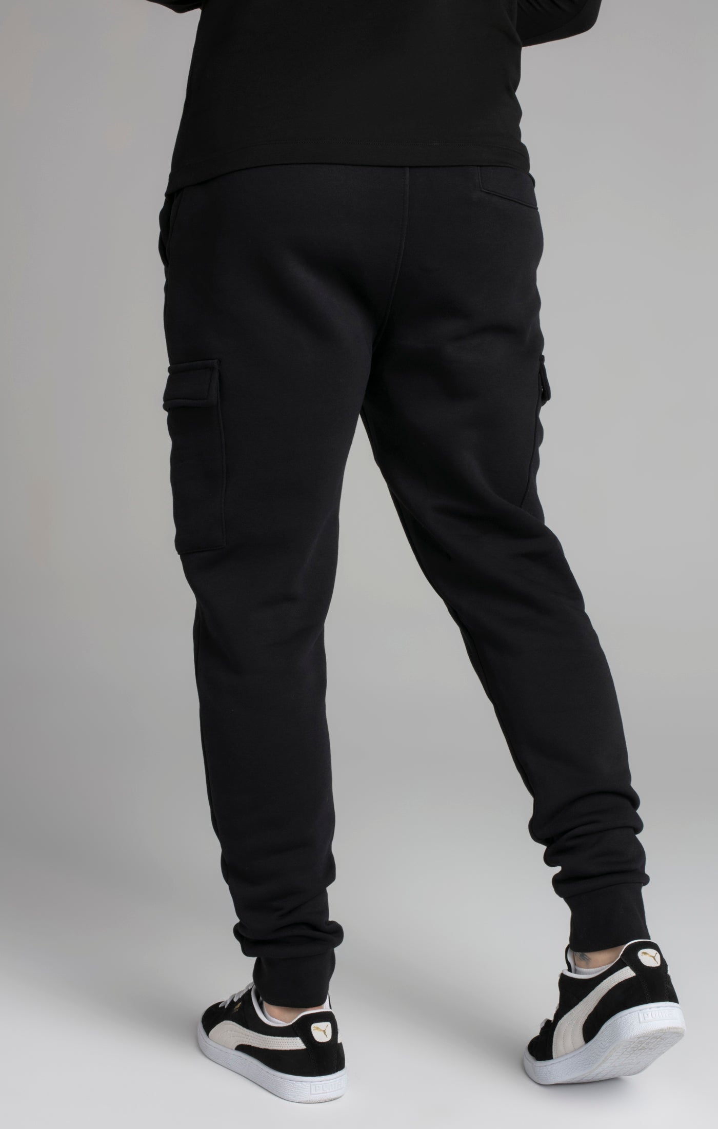 Essential Cargo Jogger in Black Pants SikSilk