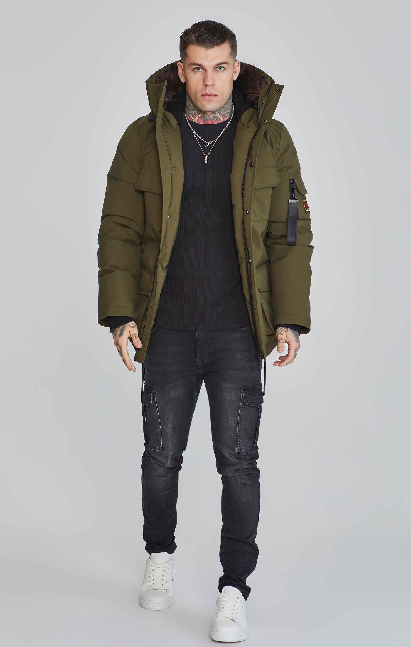 Parka in Green Jackets SikSilk