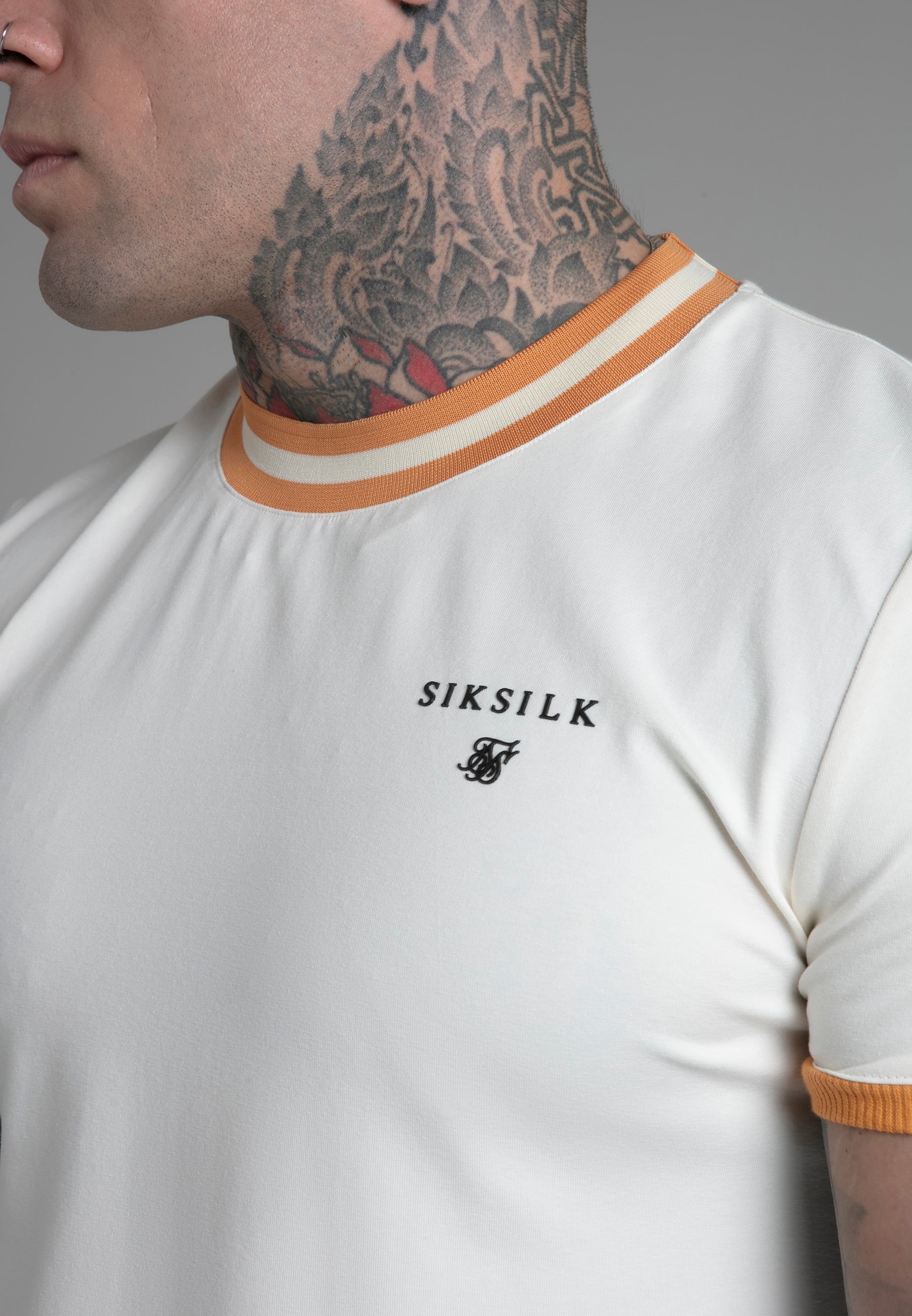 Wrestler T-Shirt in Ecru T-Shirts SikSilk