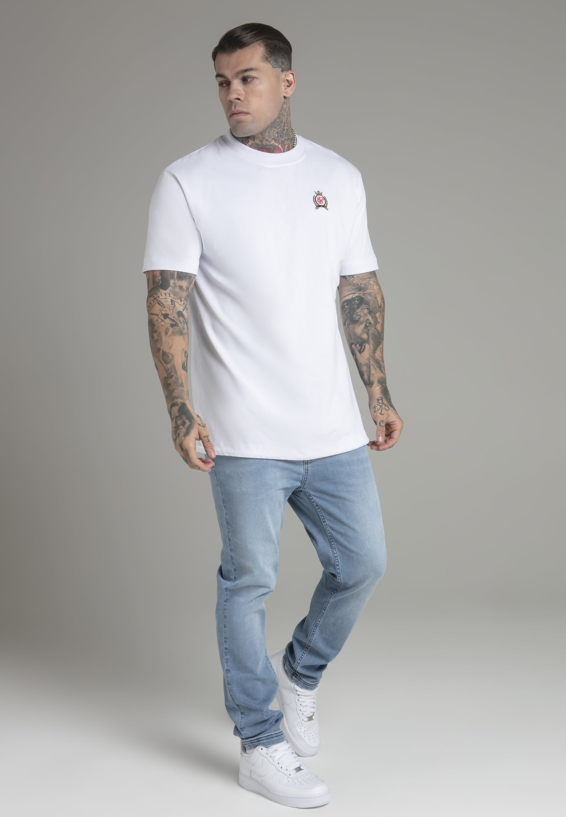 Oversized T-Shirt in White T-Shirts SikSilk