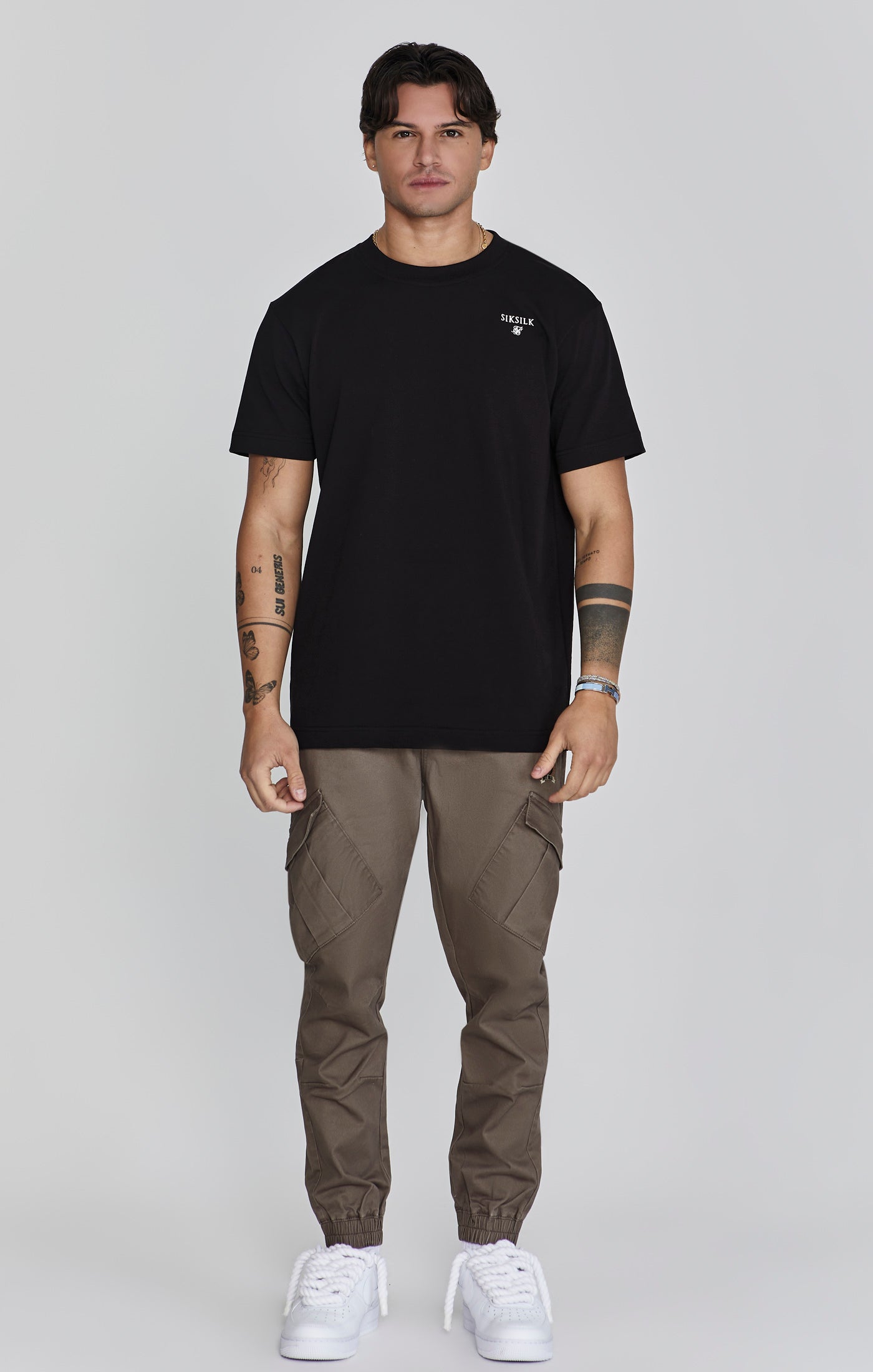Cargo Pants in Brown Pants SikSilk