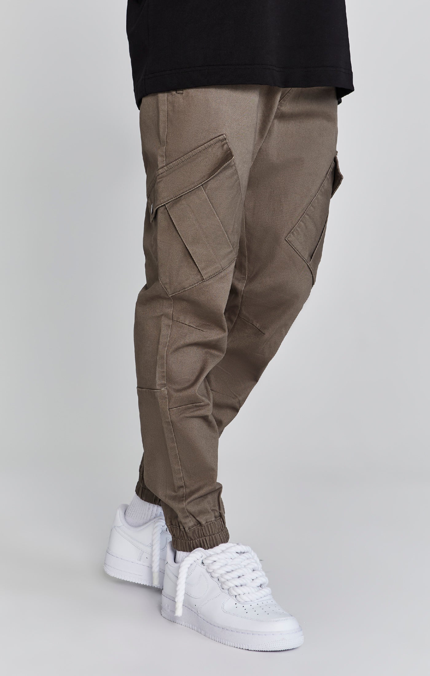 Cargo Pants in Brown Pants SikSilk