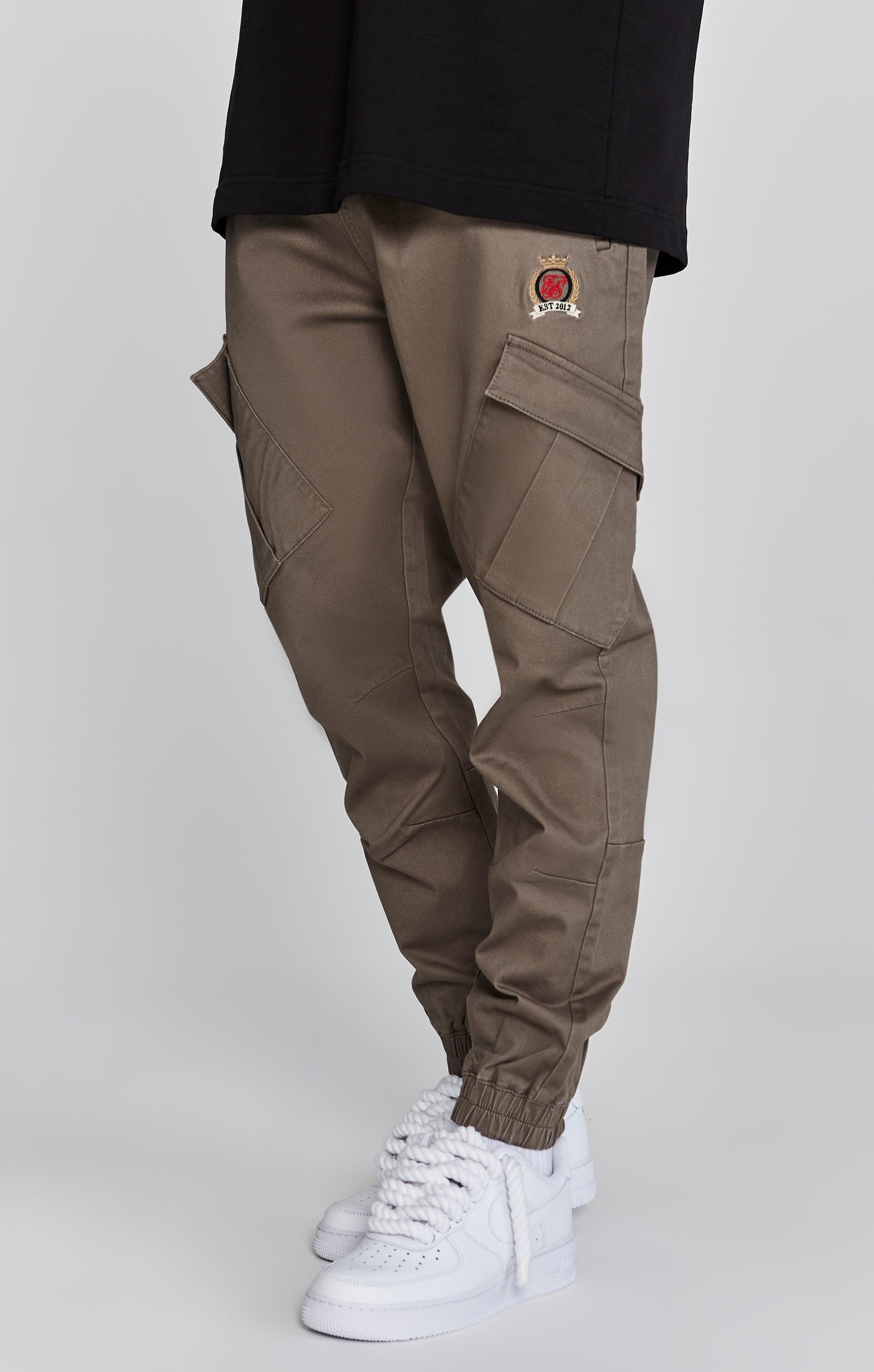 Cargo Pants in Brown Pants SikSilk