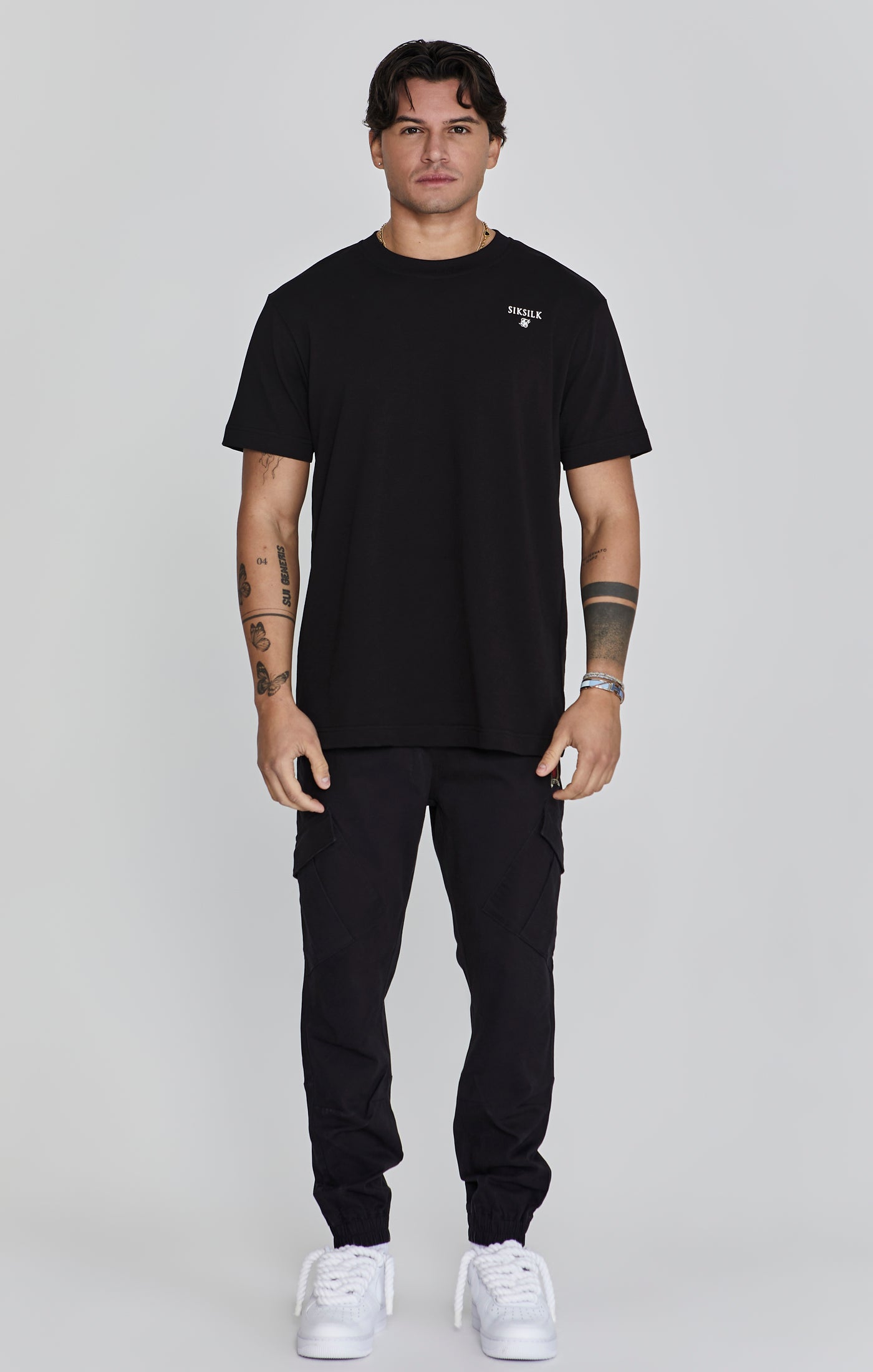 Cargo Pants in Black Pants SikSilk