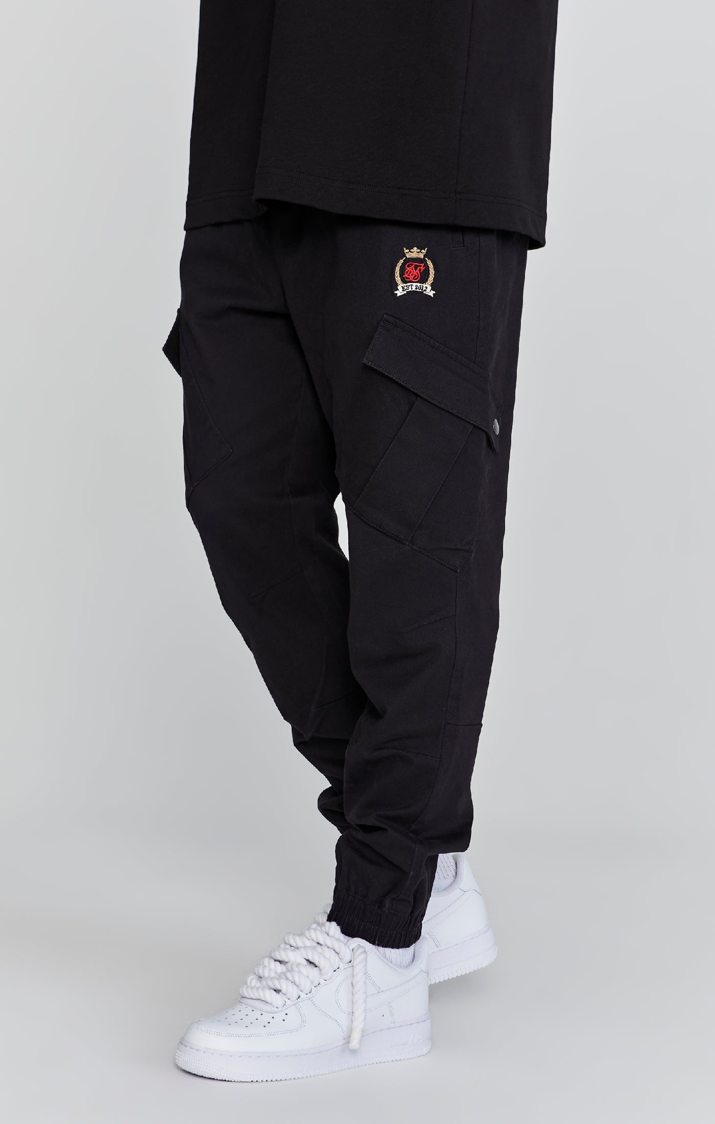 Cargo Pants in Black Pants SikSilk