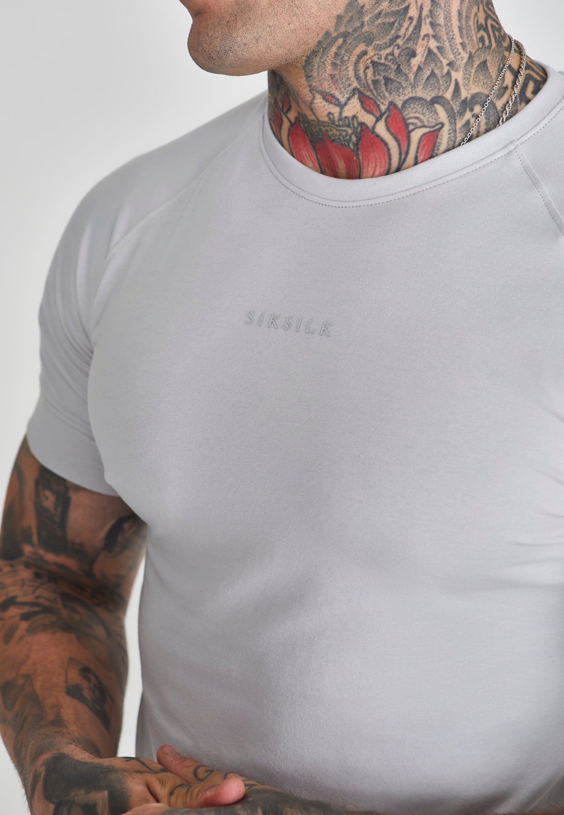 Smart T-Shirt in Light Grey T-Shirts SikSilk