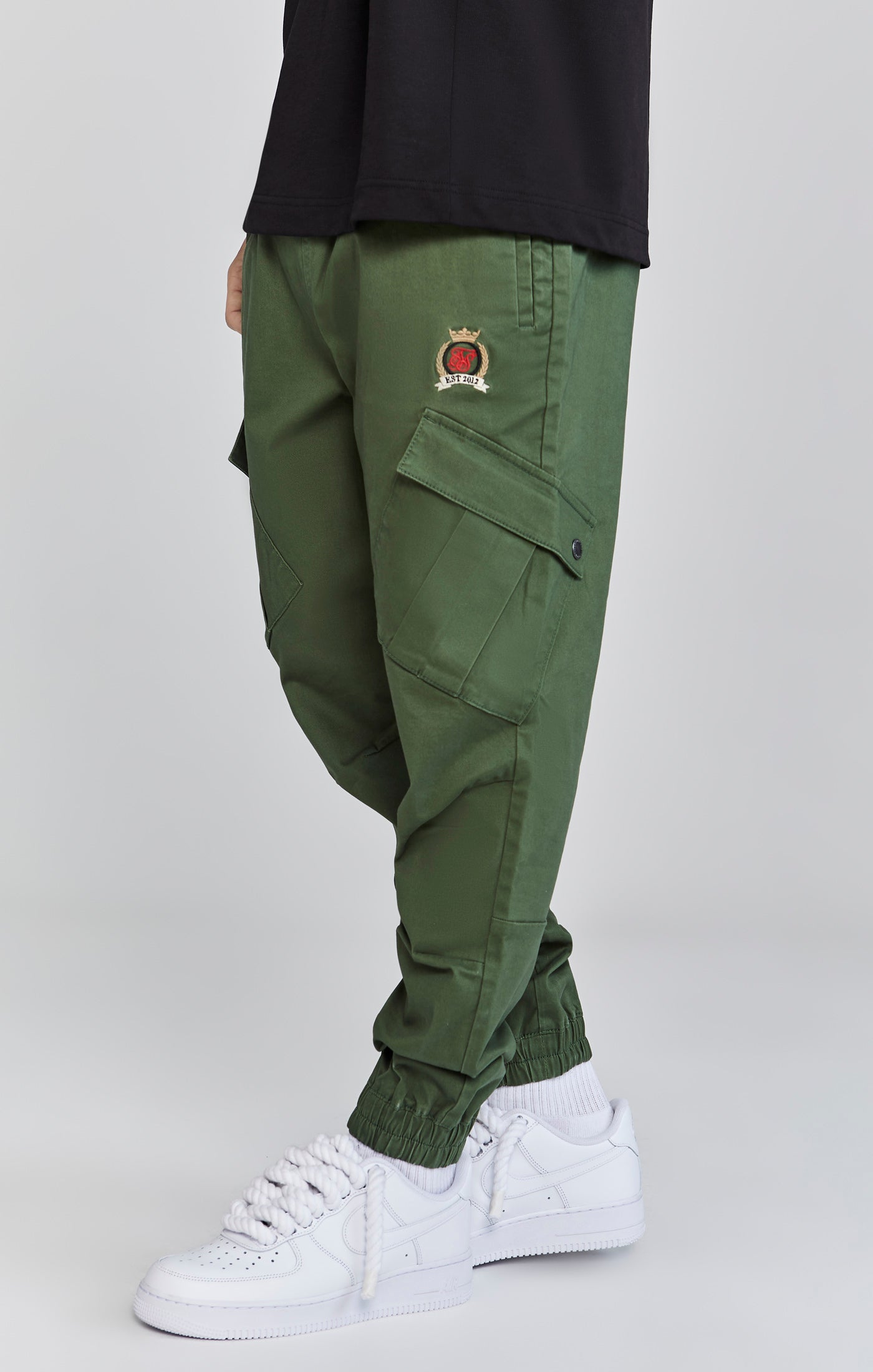 Cargo Pants in Green Khaki Pants SikSilk