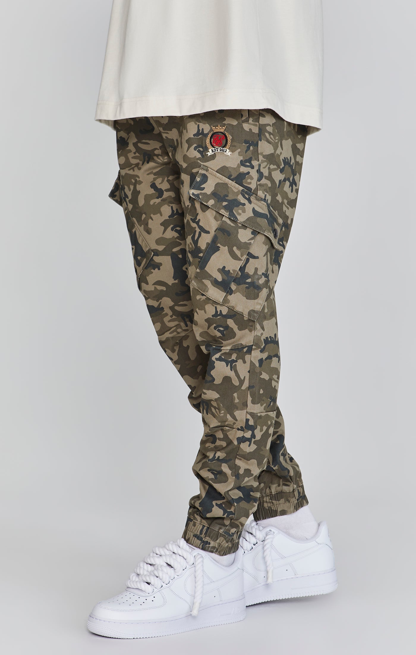 Cargo Pants in Green Camo Pants SikSilk