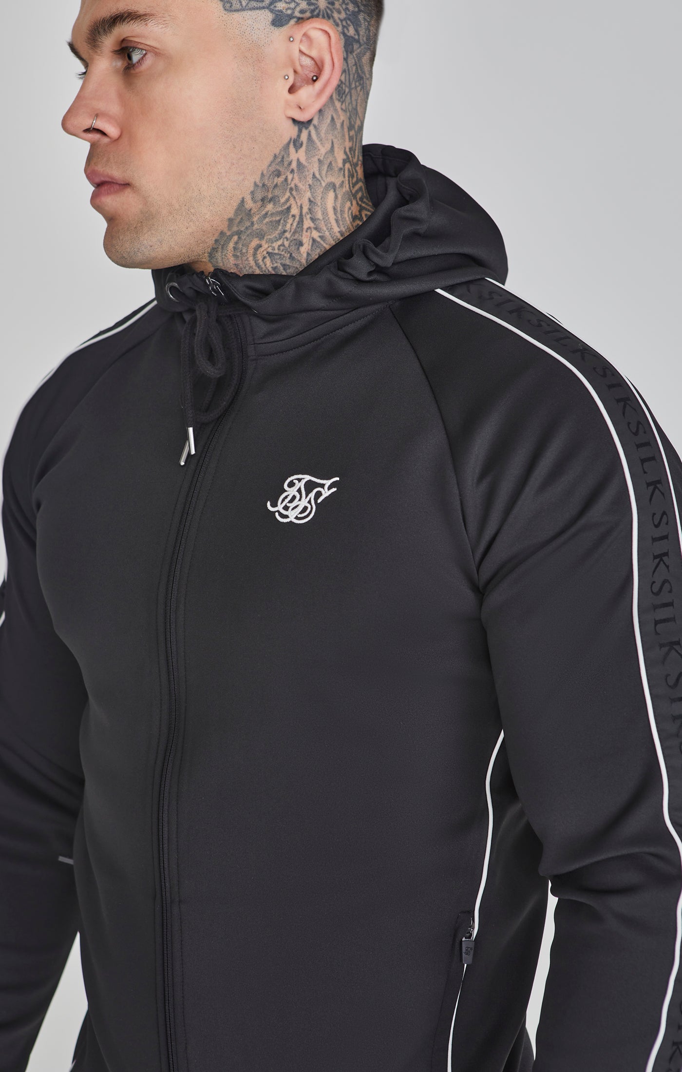Hoodie and Joggers Set in Black Sets SikSilk