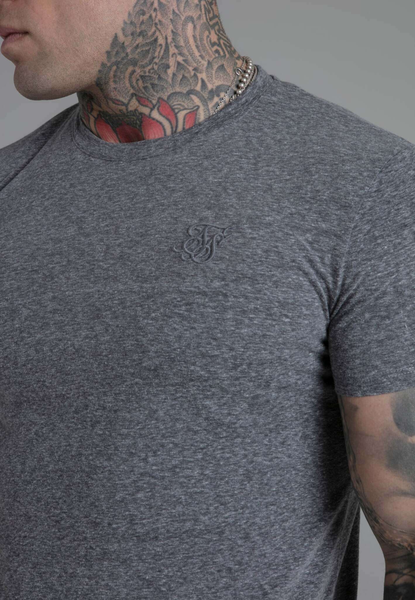 Marl T-Shirt in Dark Grey T-Shirts SikSilk