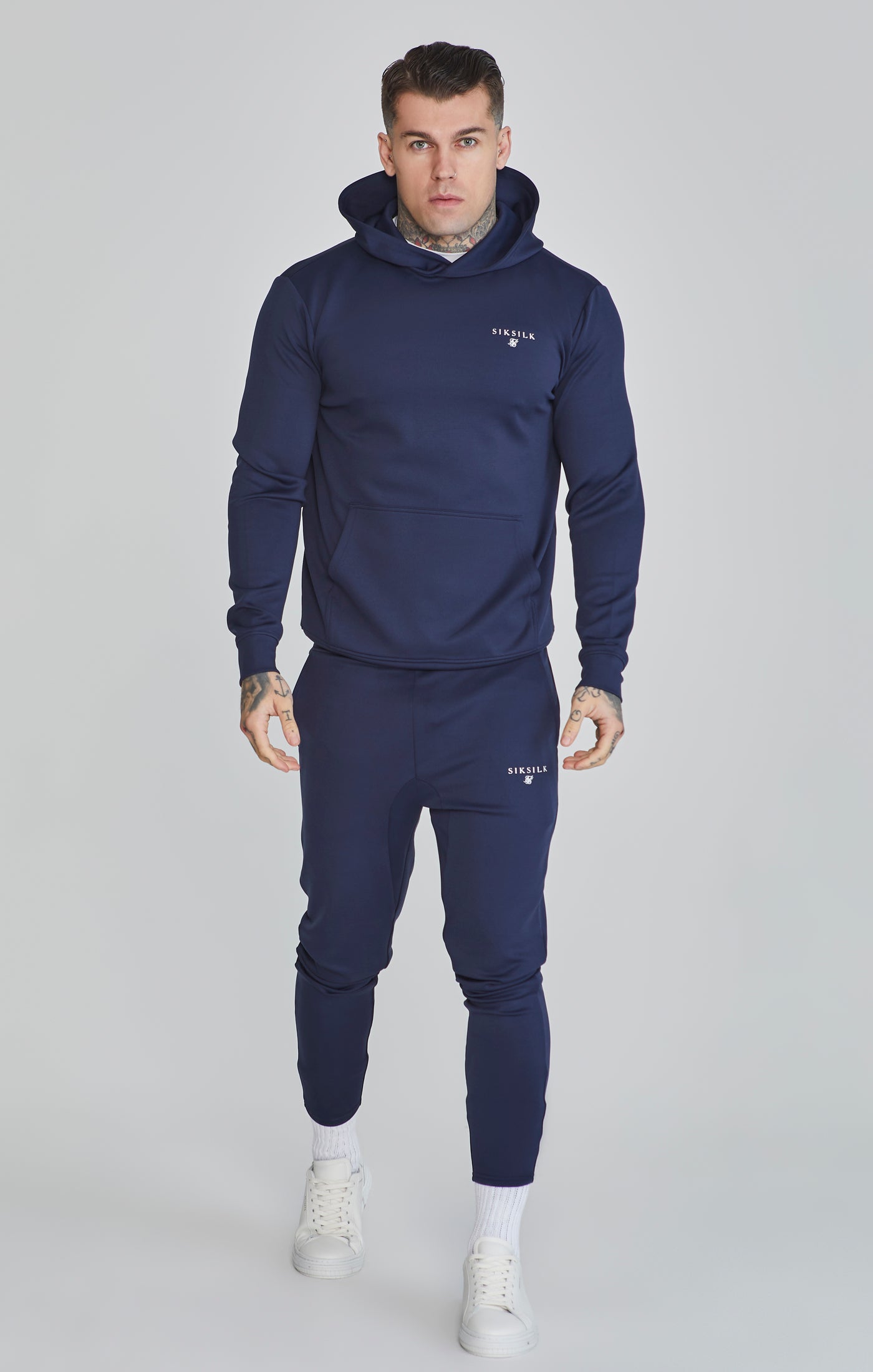 Essentials Poly Joggers in Navy Pants SikSilk