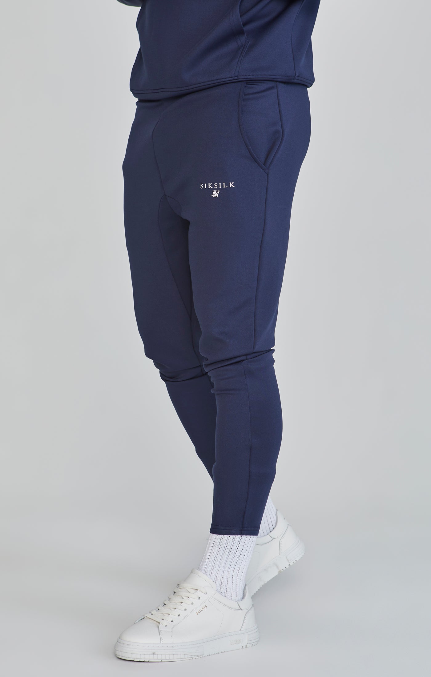 Essentials Poly Joggers in Navy Pants SikSilk