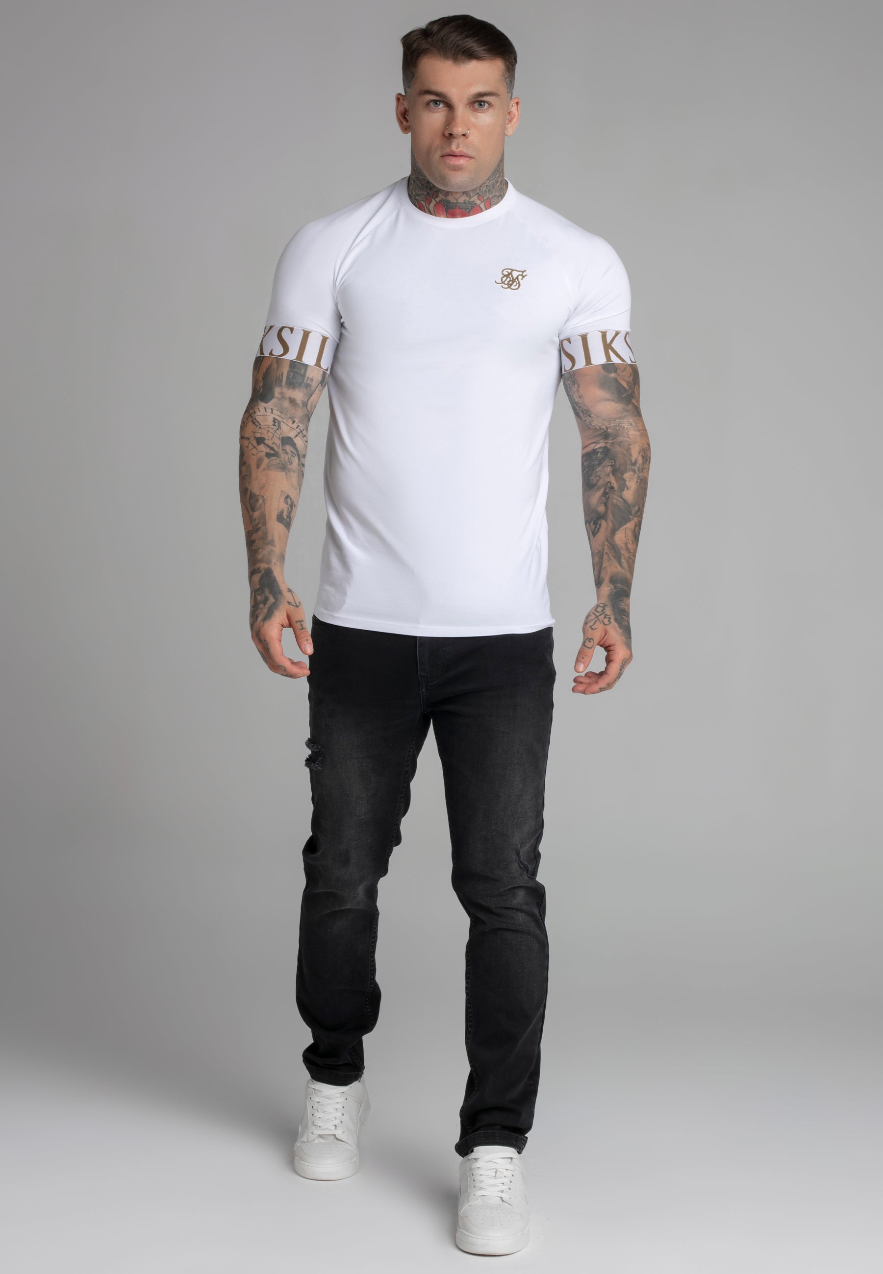 Tech T-Shirt in White T-Shirts SikSilk