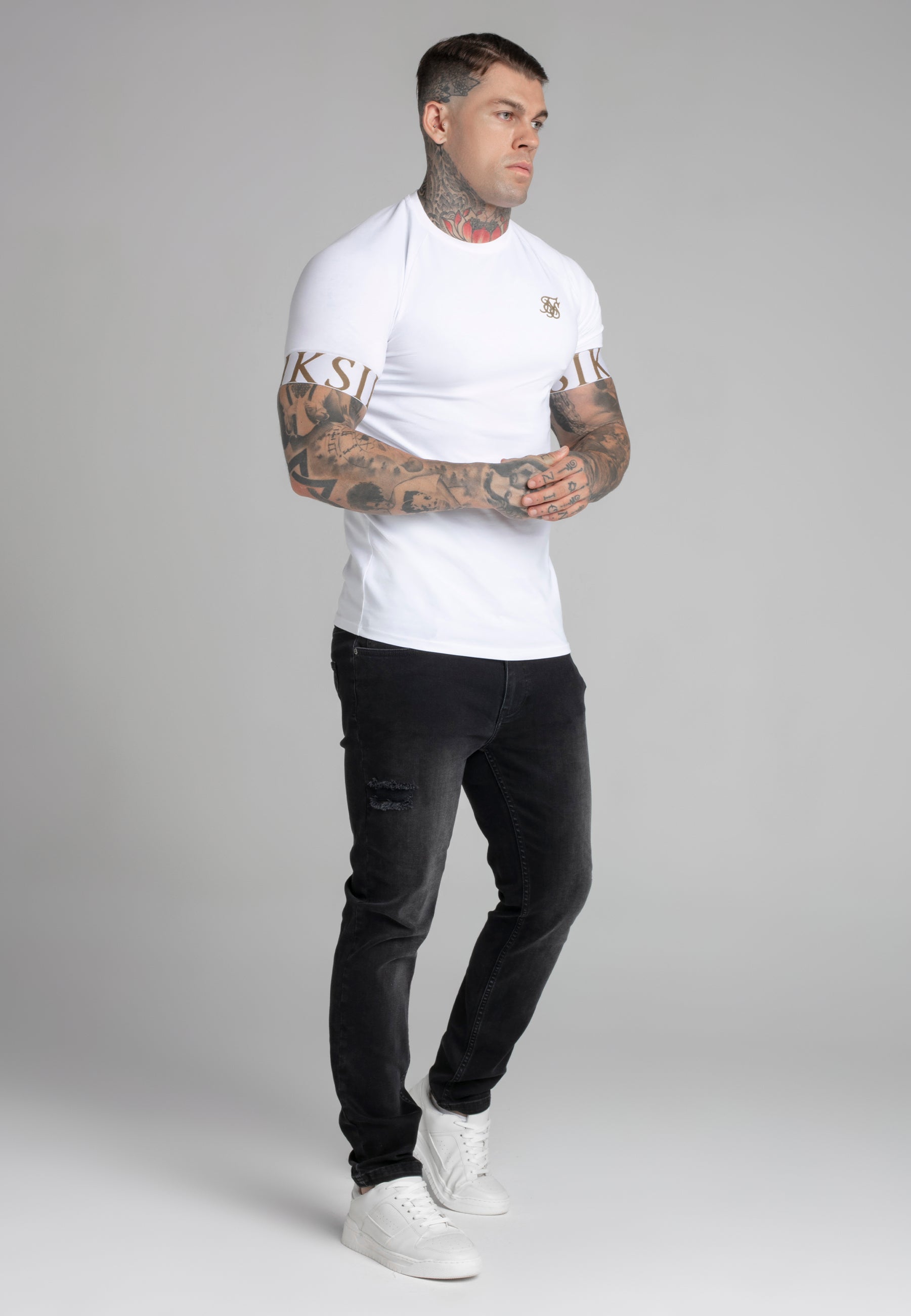 Tech T-Shirt in White T-Shirts SikSilk