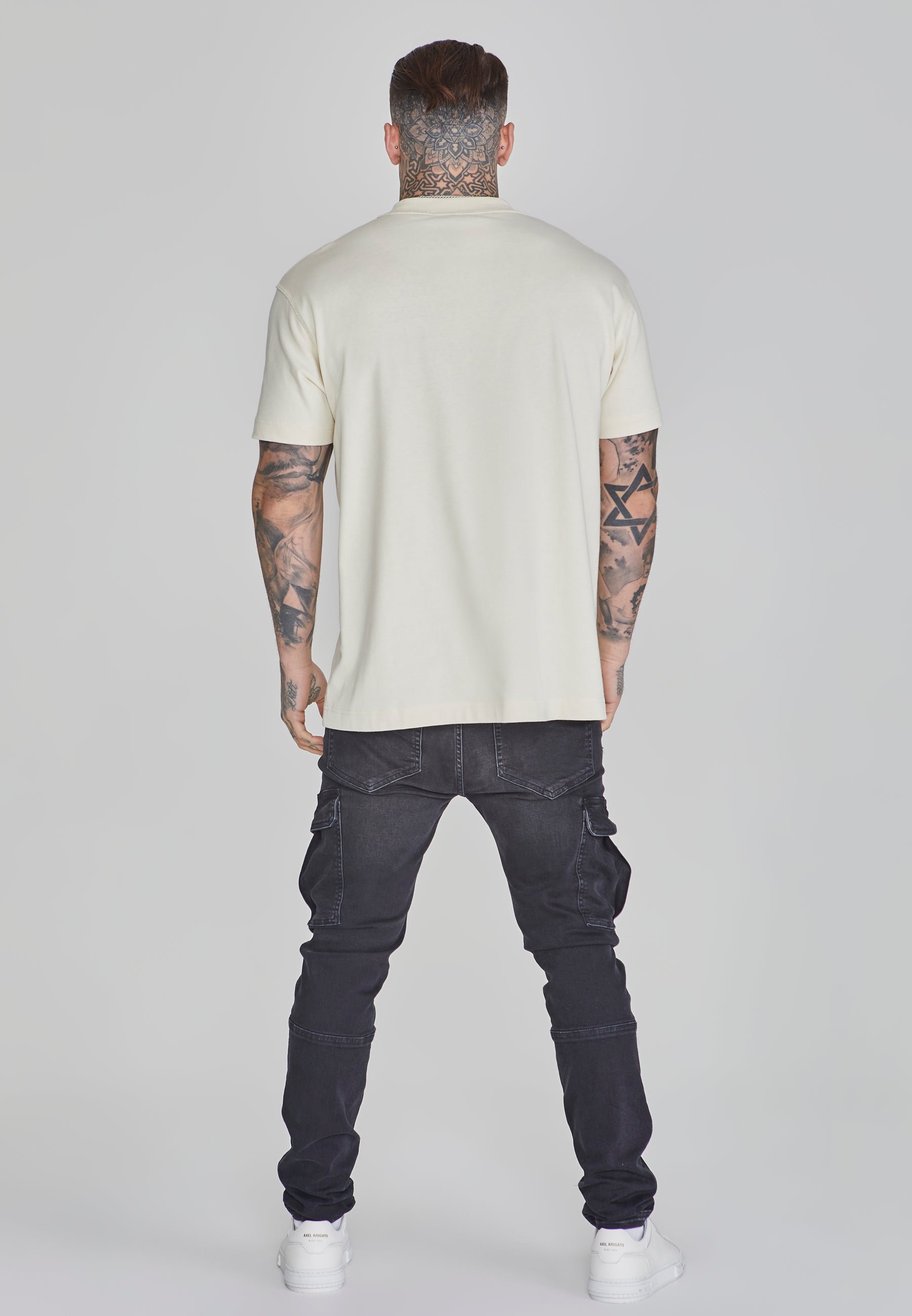 Oversized T-shirt in beige T-shirts SikSilk