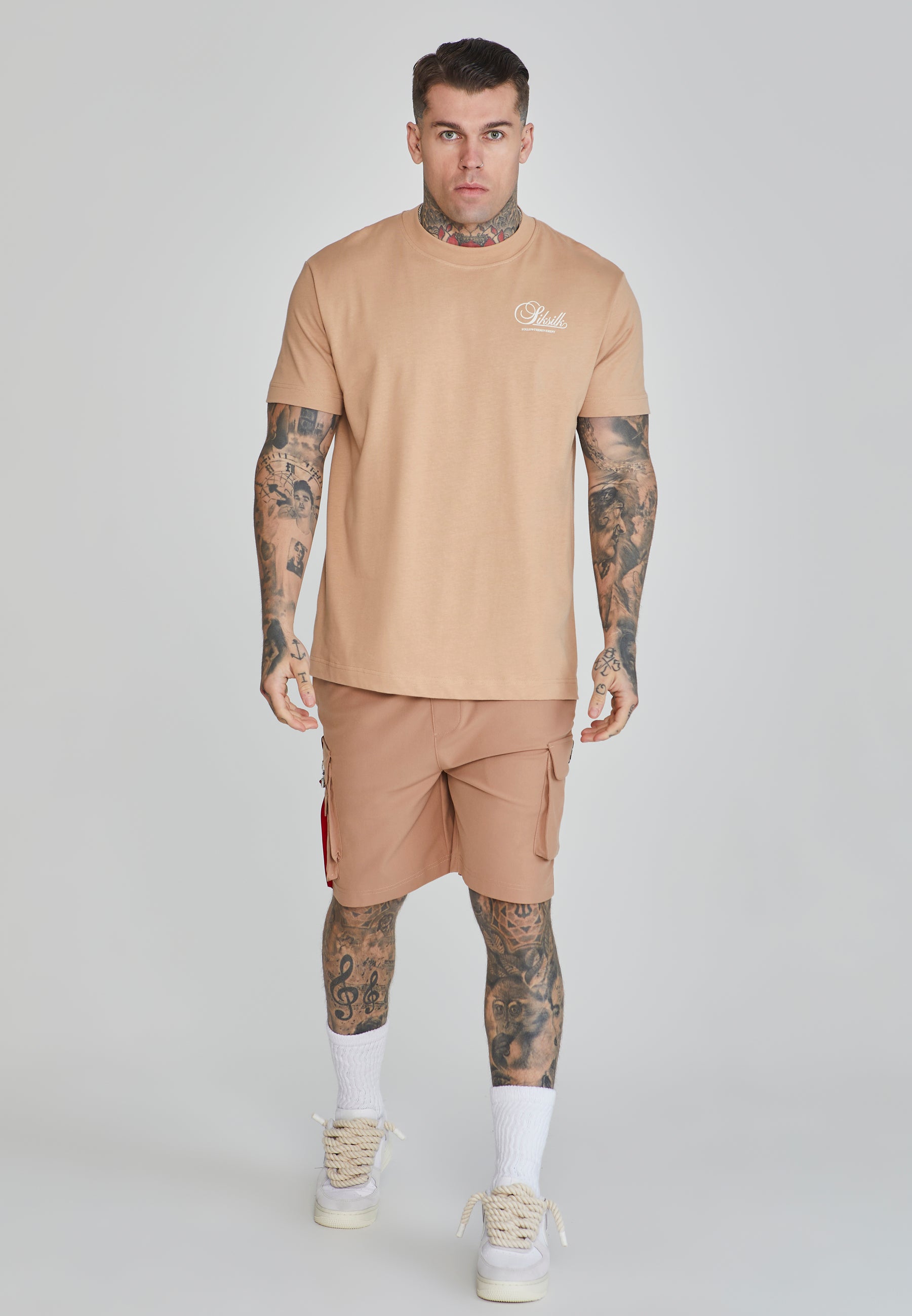 Graphic T-Shirt in Brown T-Shirts SikSilk