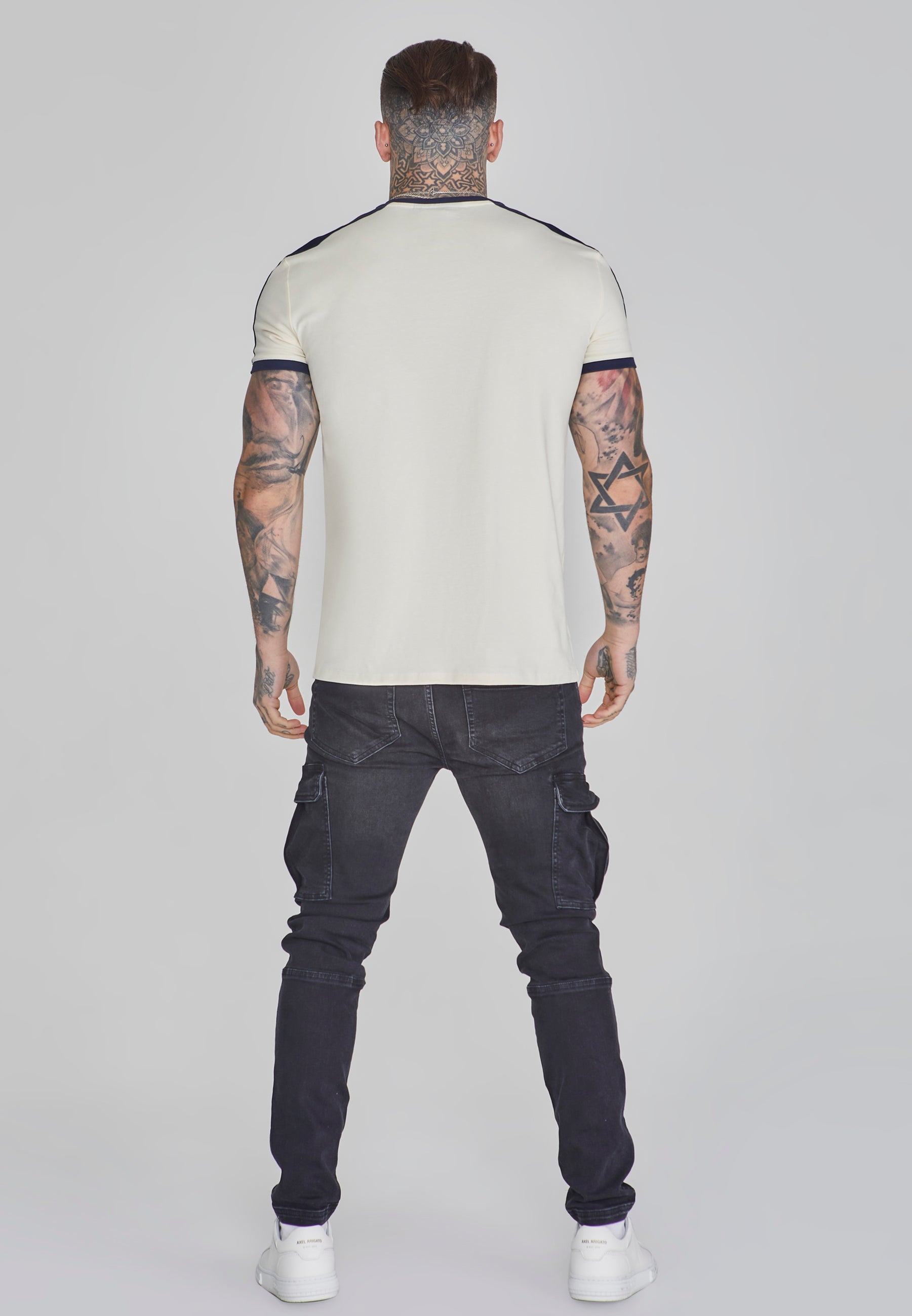 Wrestler T-Shirt in Ecru T-Shirts SikSilk