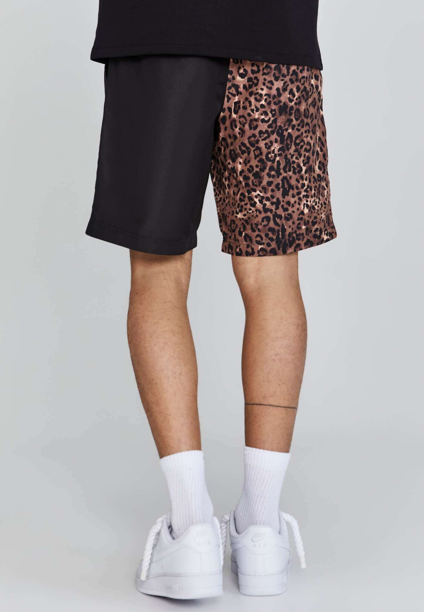 Animal Print Shorts in Black Shorts SikSilk