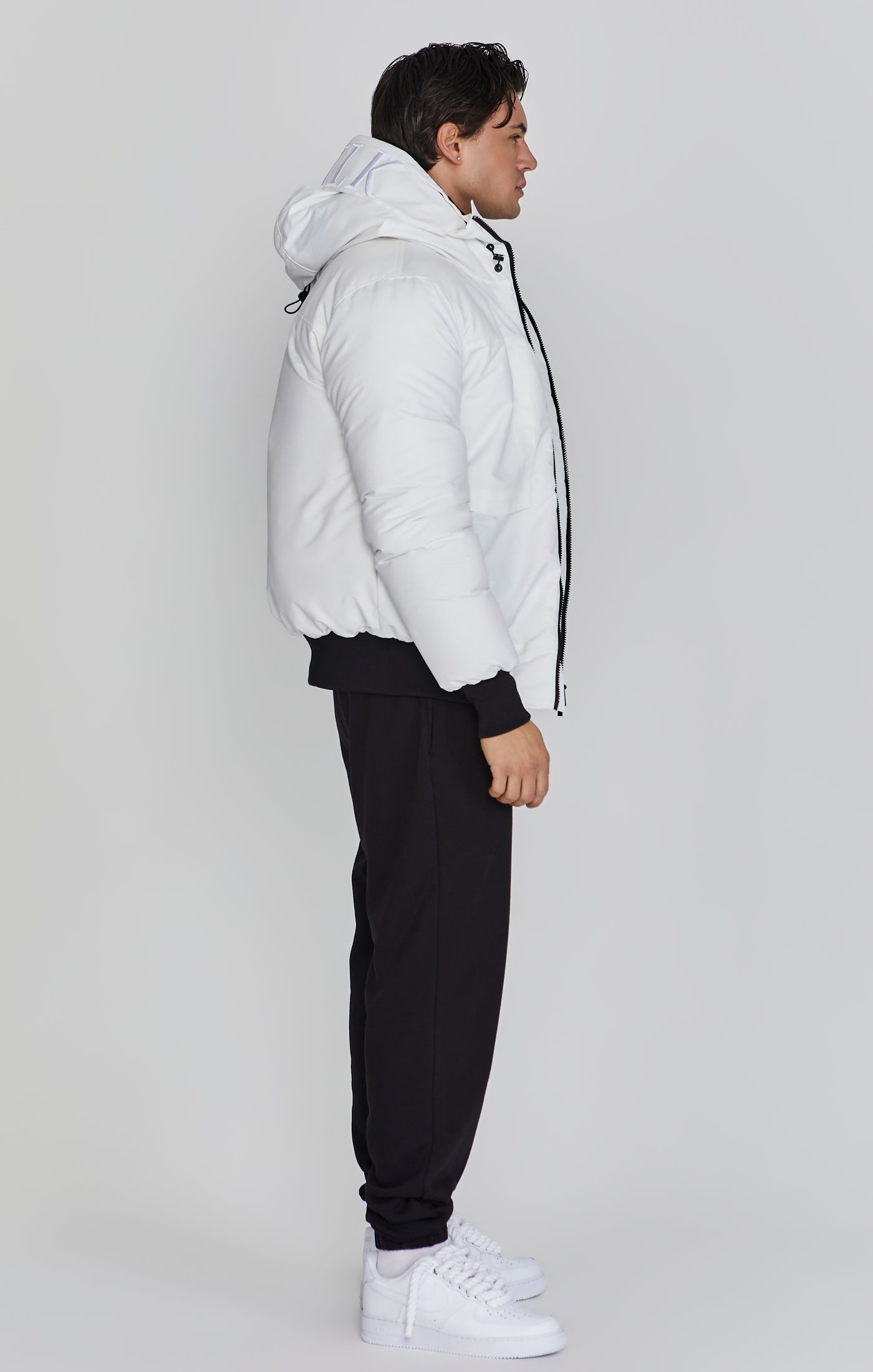 Bomber Jacket in White Jackets SikSilk