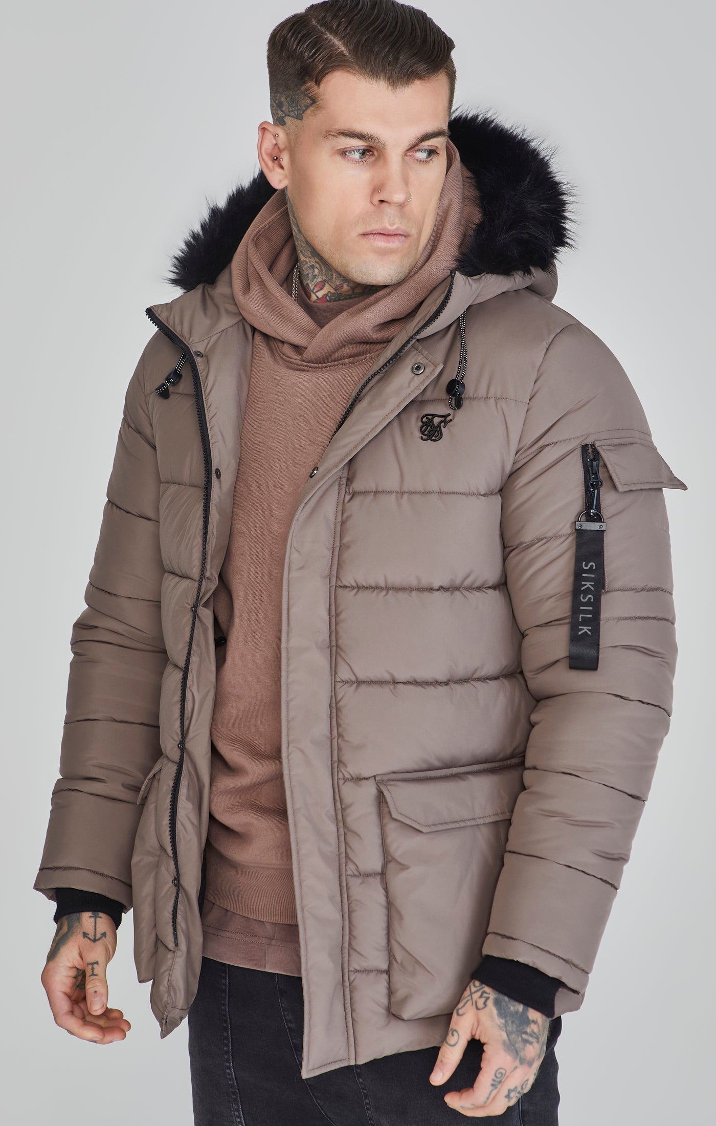 Parka in beige Jackets SikSilk