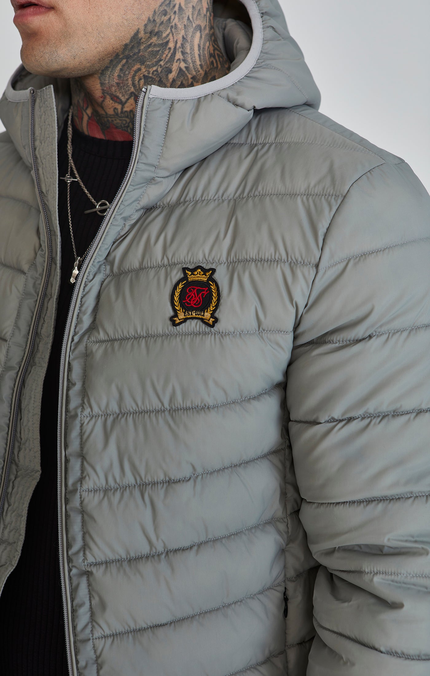 Bubble Jacket in Grey Jackets SikSilk