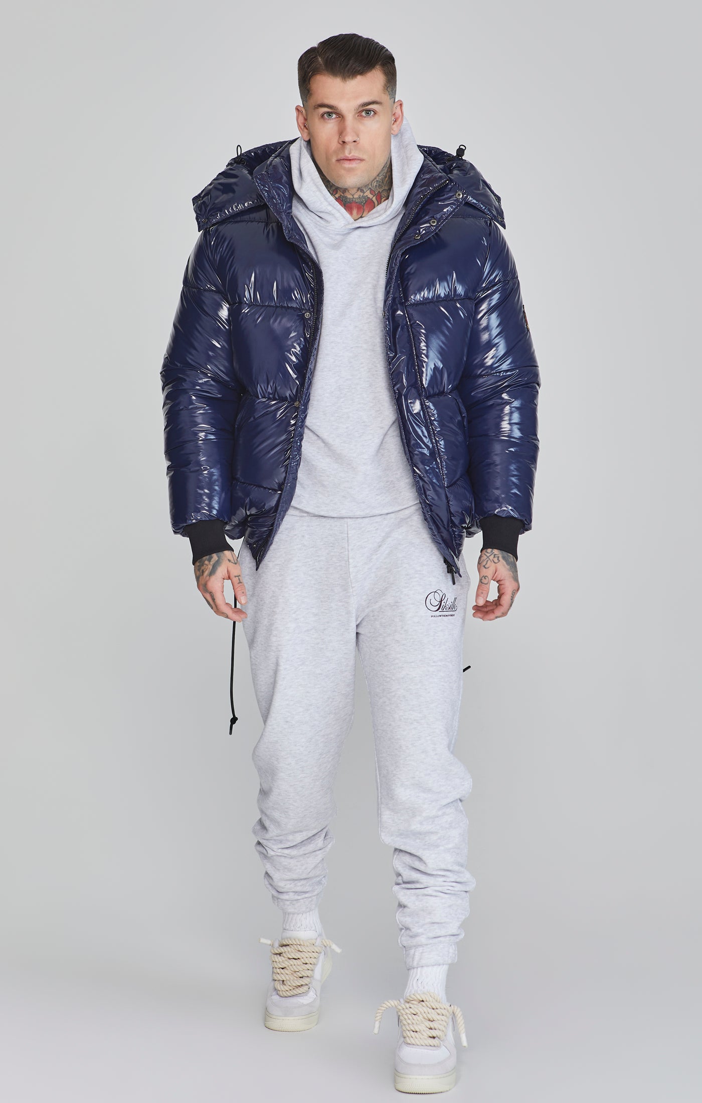 Puffer Jacket in Blue Jackets SikSilk