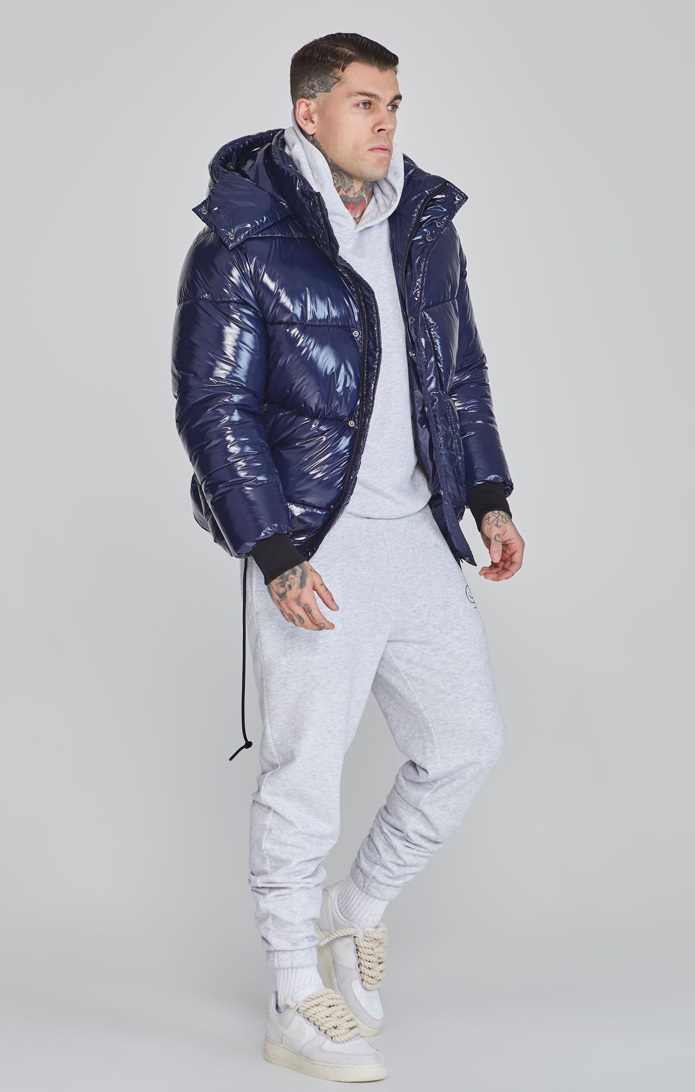 Puffer Jacket in Blue Jackets SikSilk