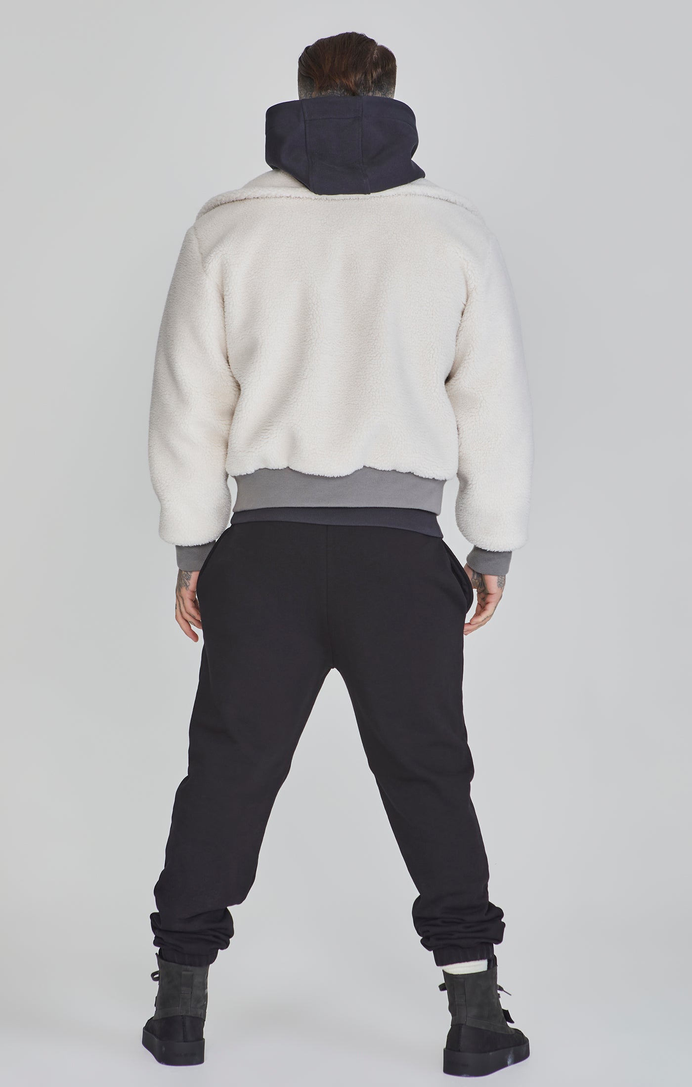 Bomber Jacket in Ecru Jackets SikSilk