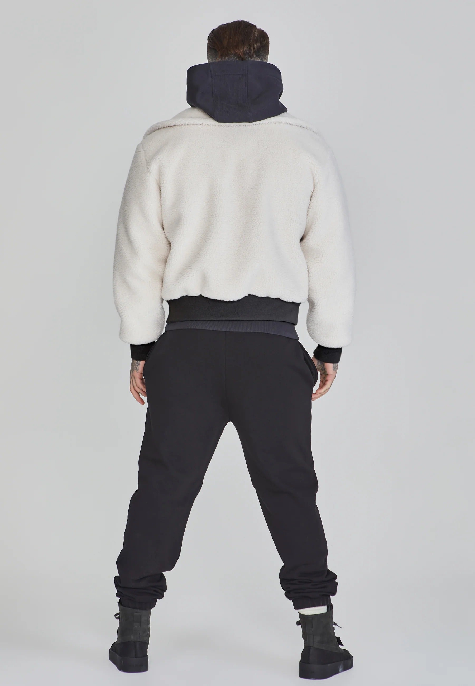 Bomber Jacket in Ecru Jackets SikSilk