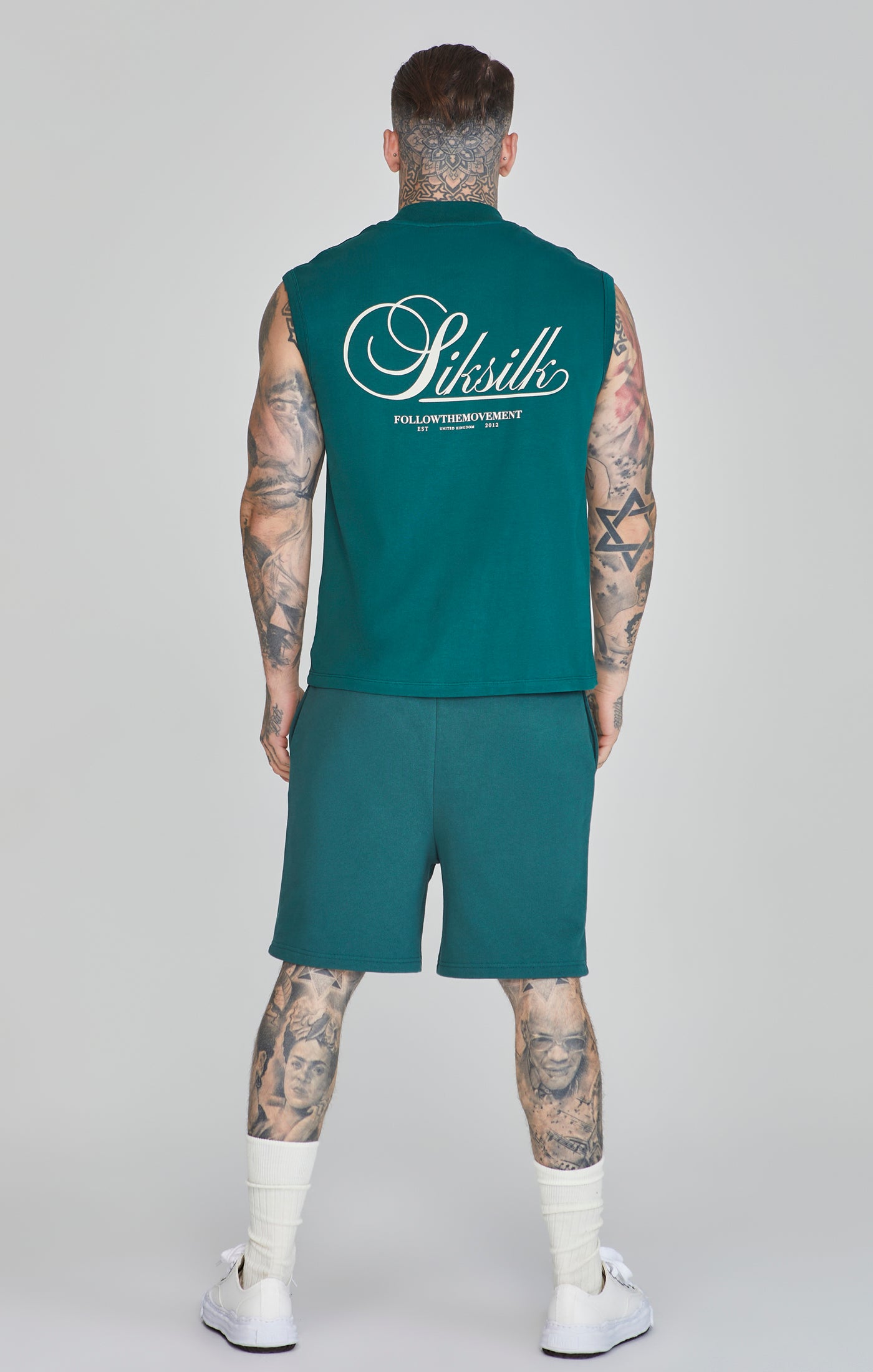 Sleeveless T-Shirt in Green T-Shirts SikSilk