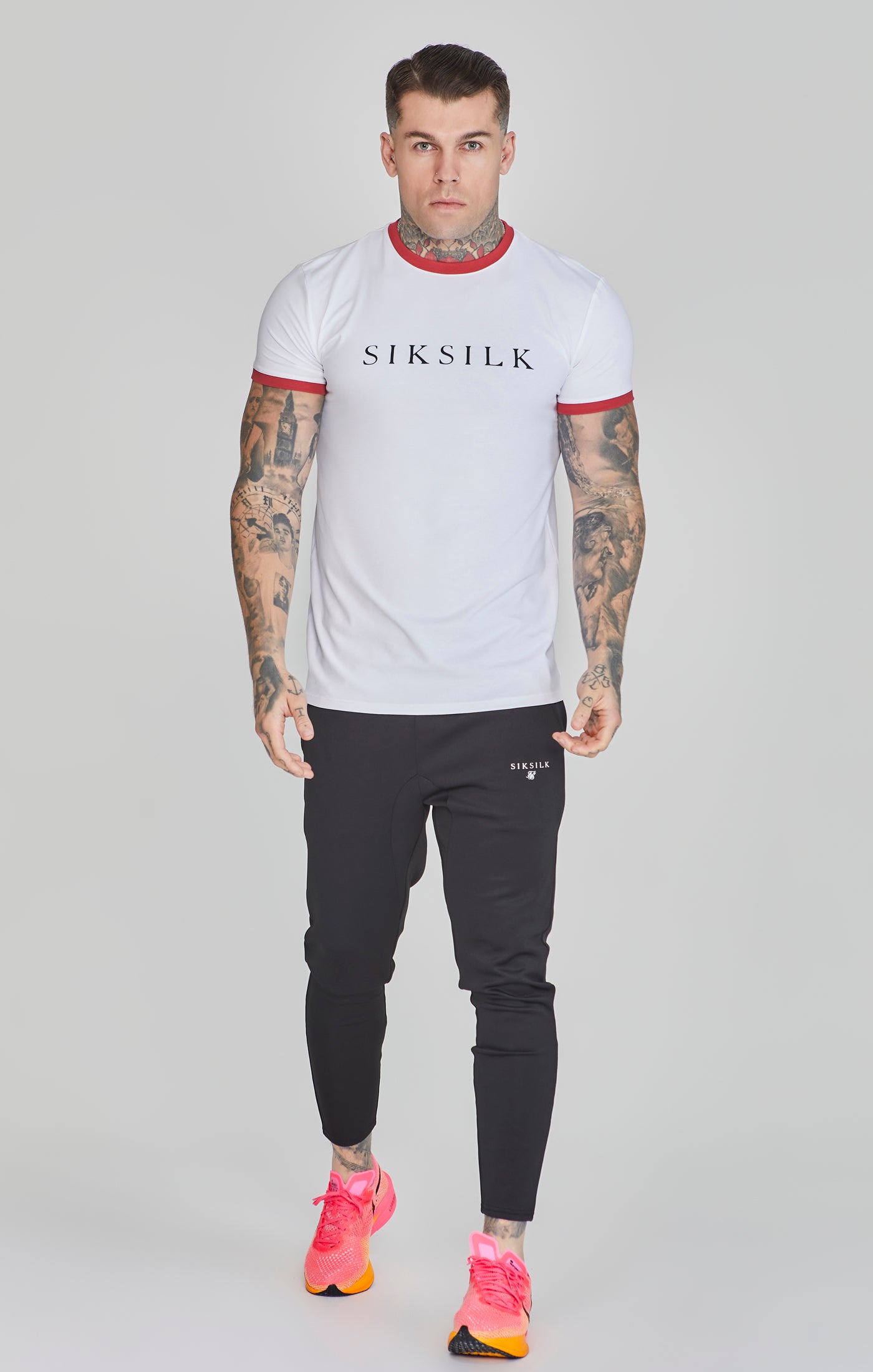 Ringer T-Shirt in White/Red T-Shirts SikSilk