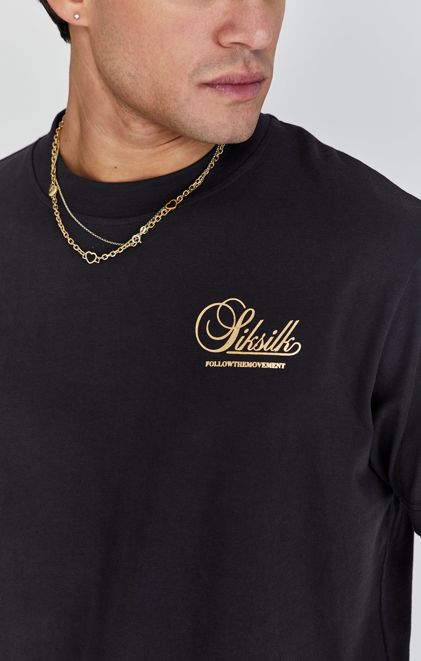 Graphic T-Shirt in Black T-Shirts SikSilk