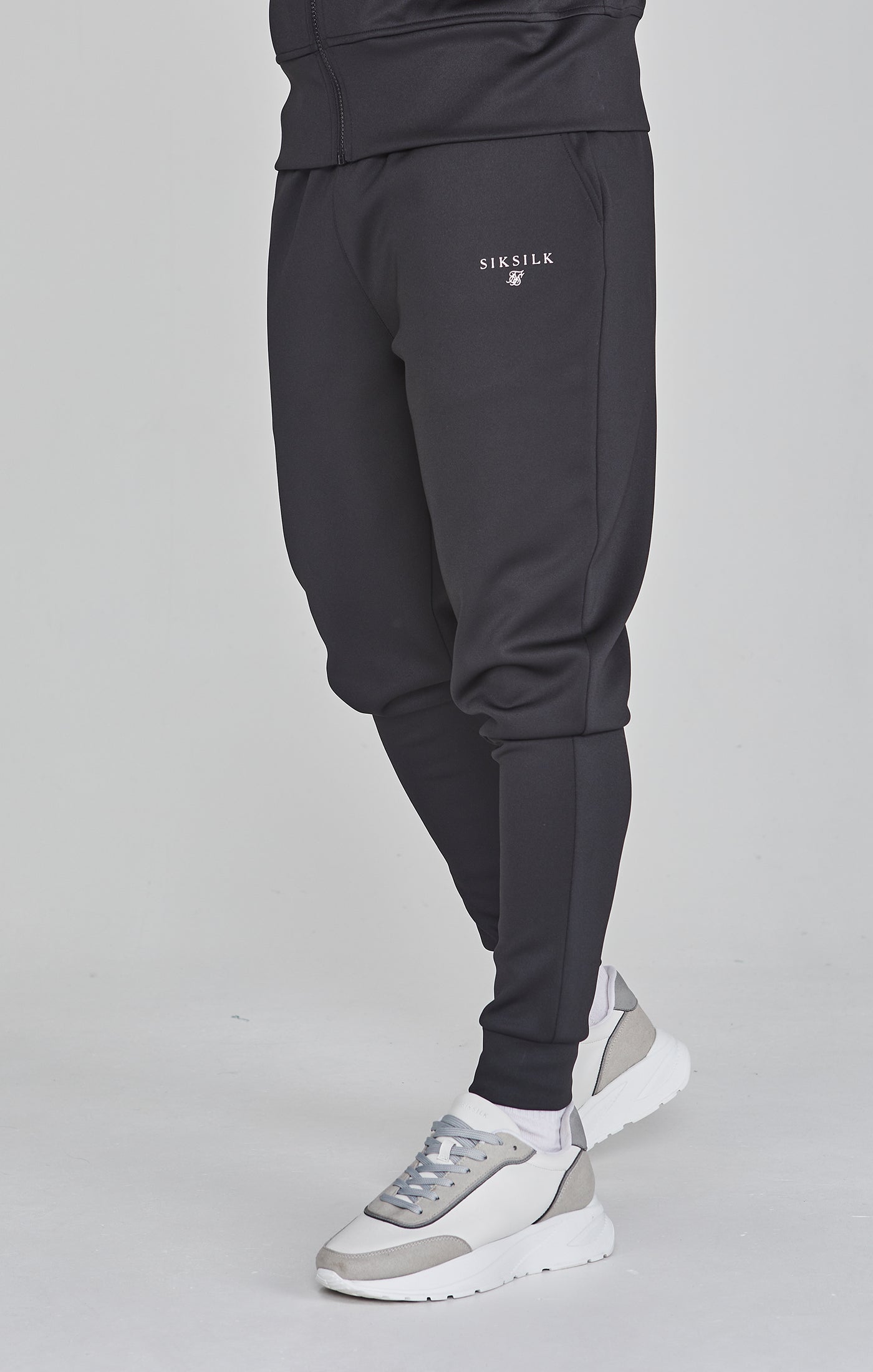 Essentials Poly Track Pants in Black Pants SikSilk