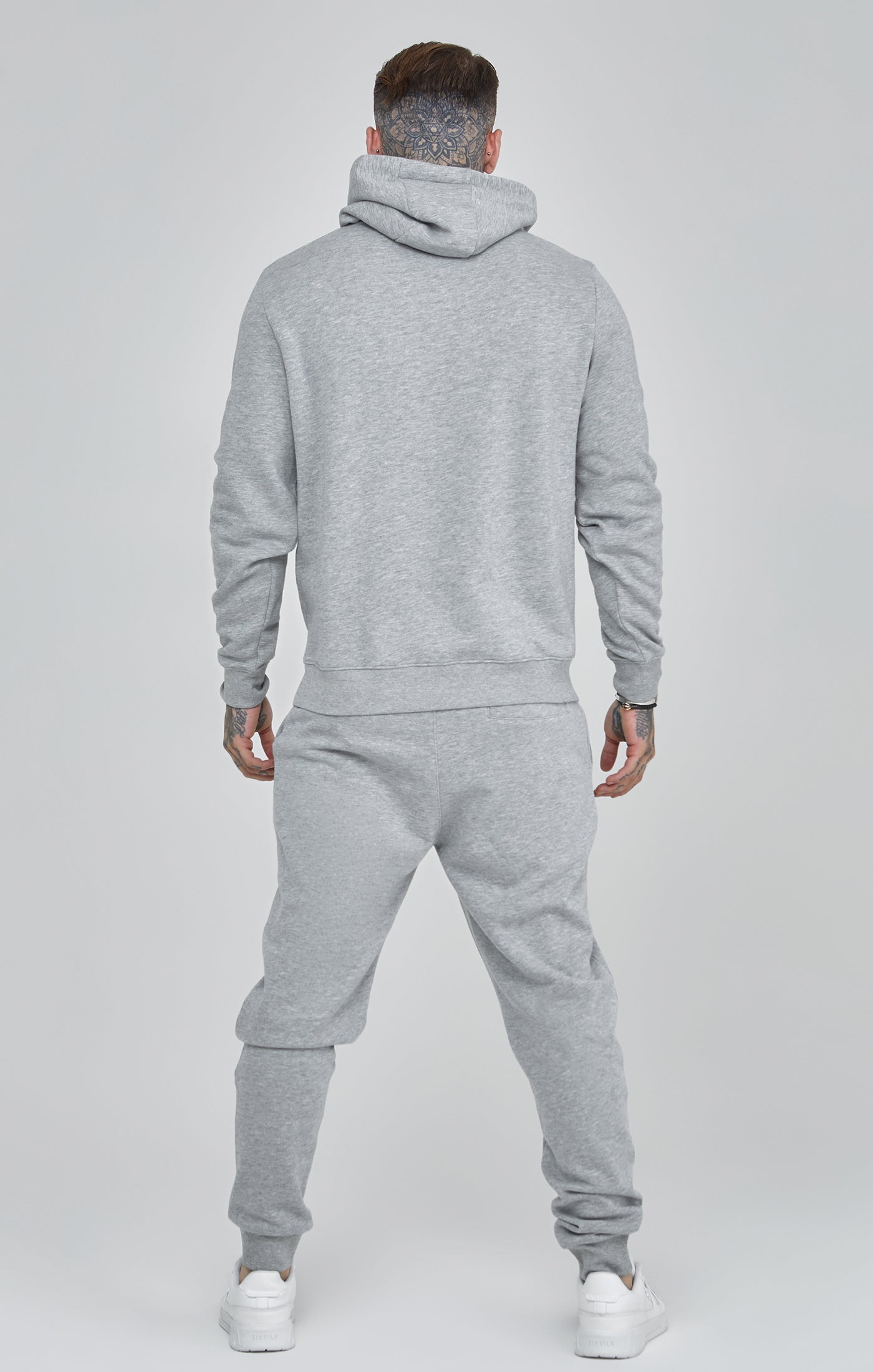 Essentials Overhead Hoodie in Grey Marl Hoodie SikSilk