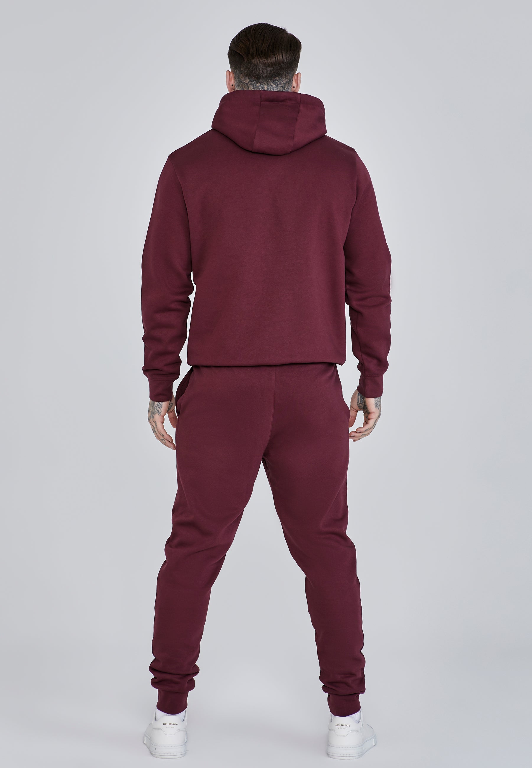 Essentials Hoodie in Burgundy Hoodie SikSilk