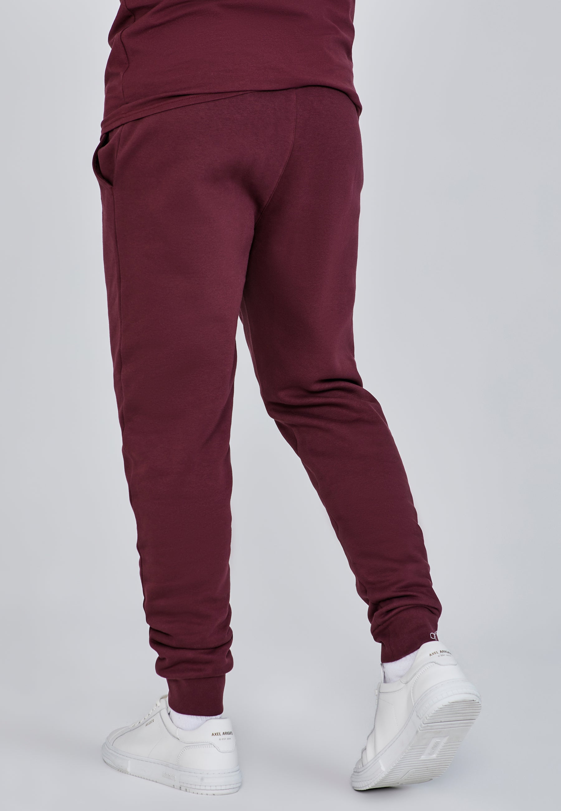 Essentials Joggers in Burgundy Pants SikSilk